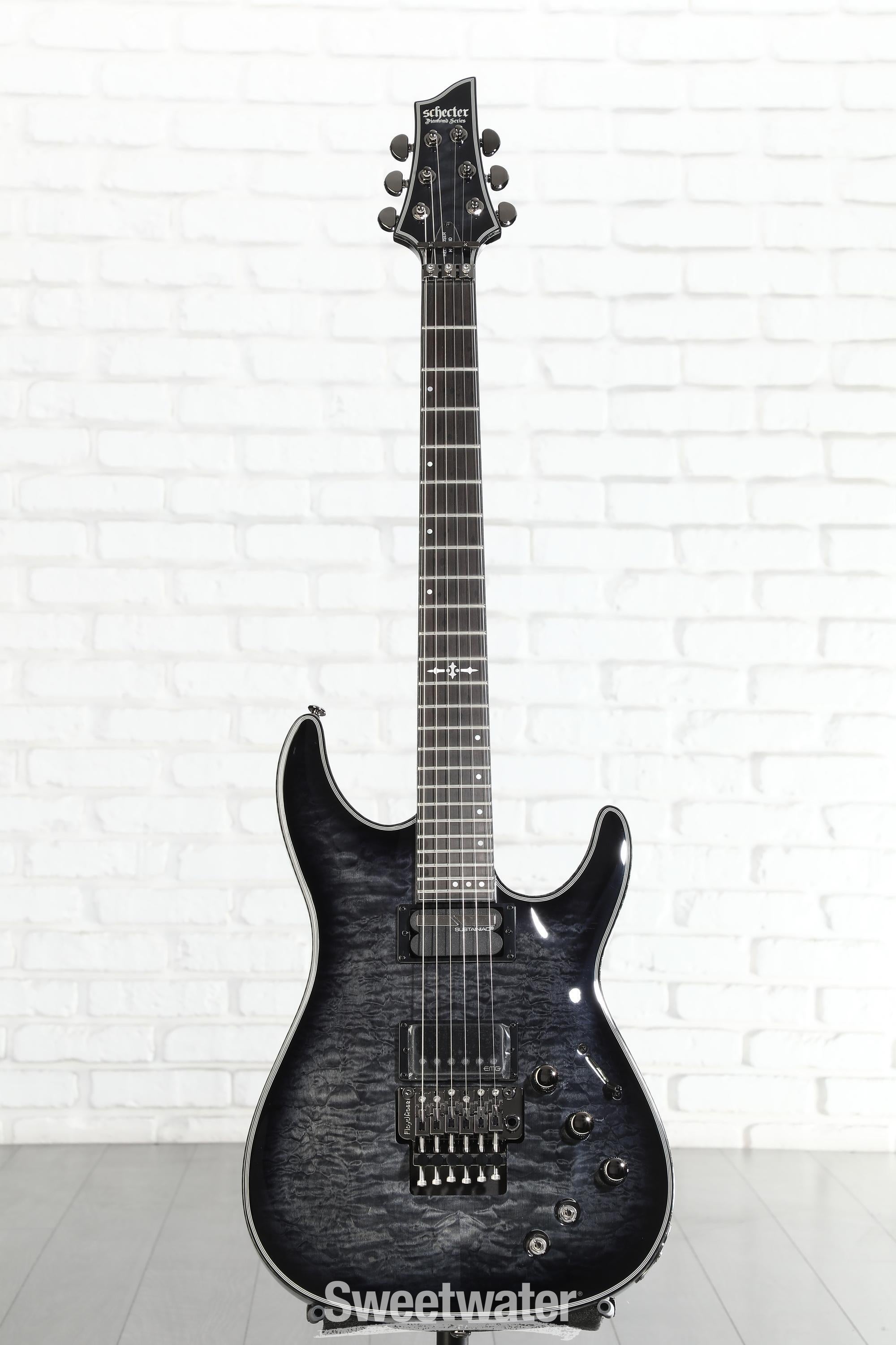 Schecter Hellraiser Hybrid C-1 FR-S Electric Guitar - Trans Black