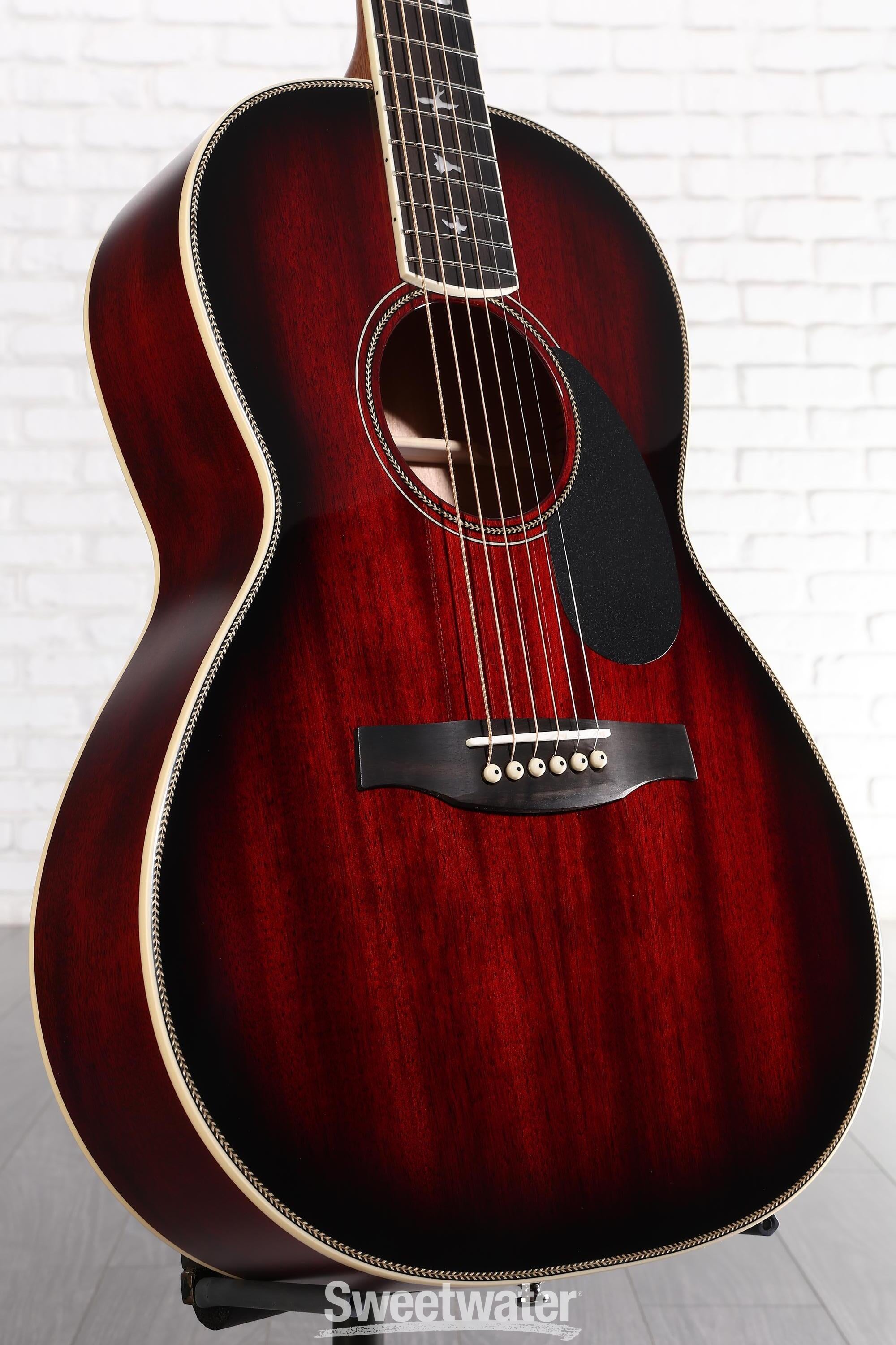 Photo of PRS SE P20 Parlor Acoustic-electric Guitar - Fire Red Burst