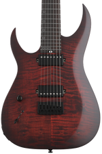 Photo of Schecter Sunset-7 Extreme 7-string Baritone Left-handed Electric Guitar - Scarlet Burst
