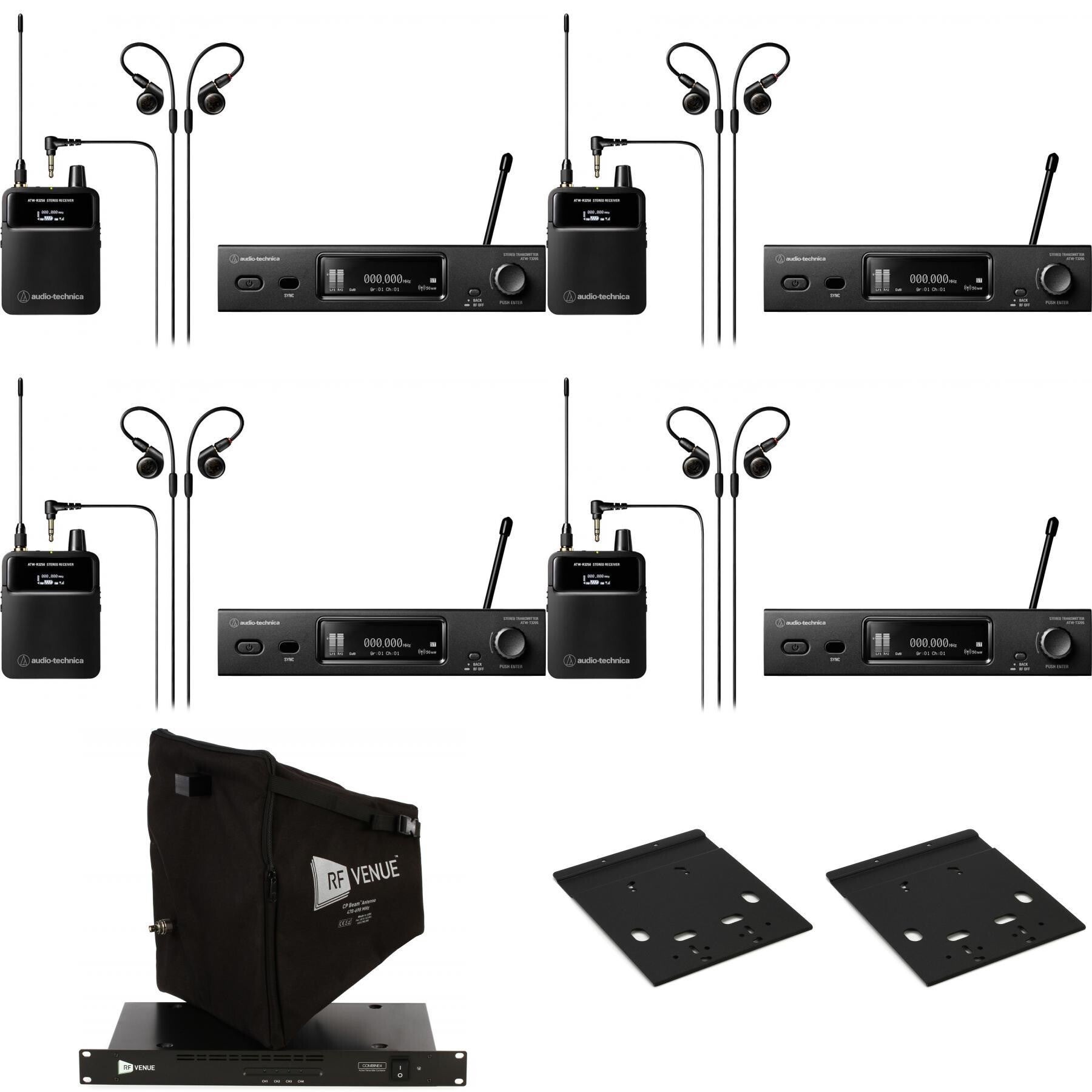 Audio-Technica ATW-3255 In-ear Monitor System - 4 Channel