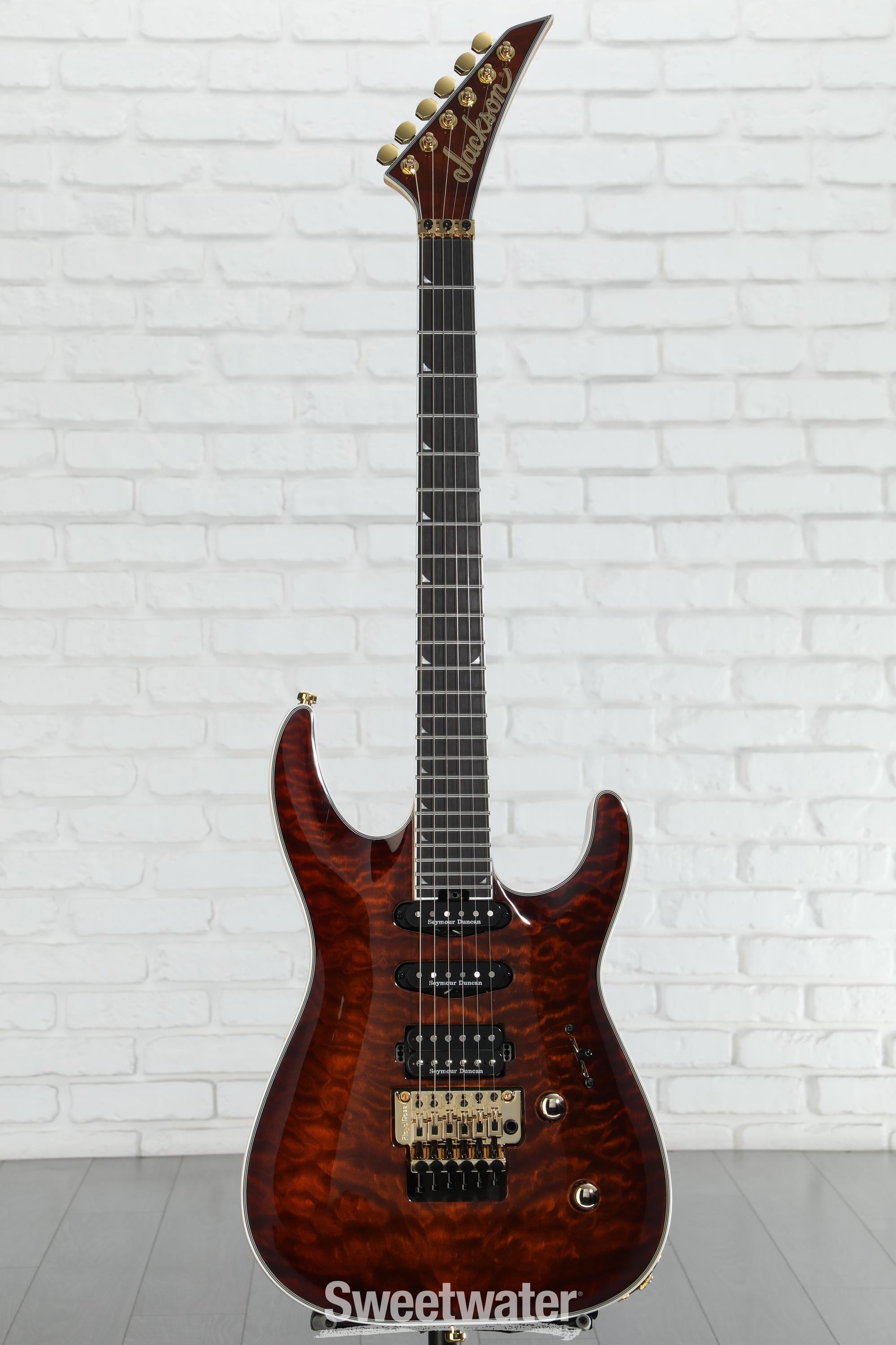 ギター Jackson ProSoloist SLA3Q Amber Tiger Eye Jackson Pro Plus Series Soloist SLA3Q Electric Guitar