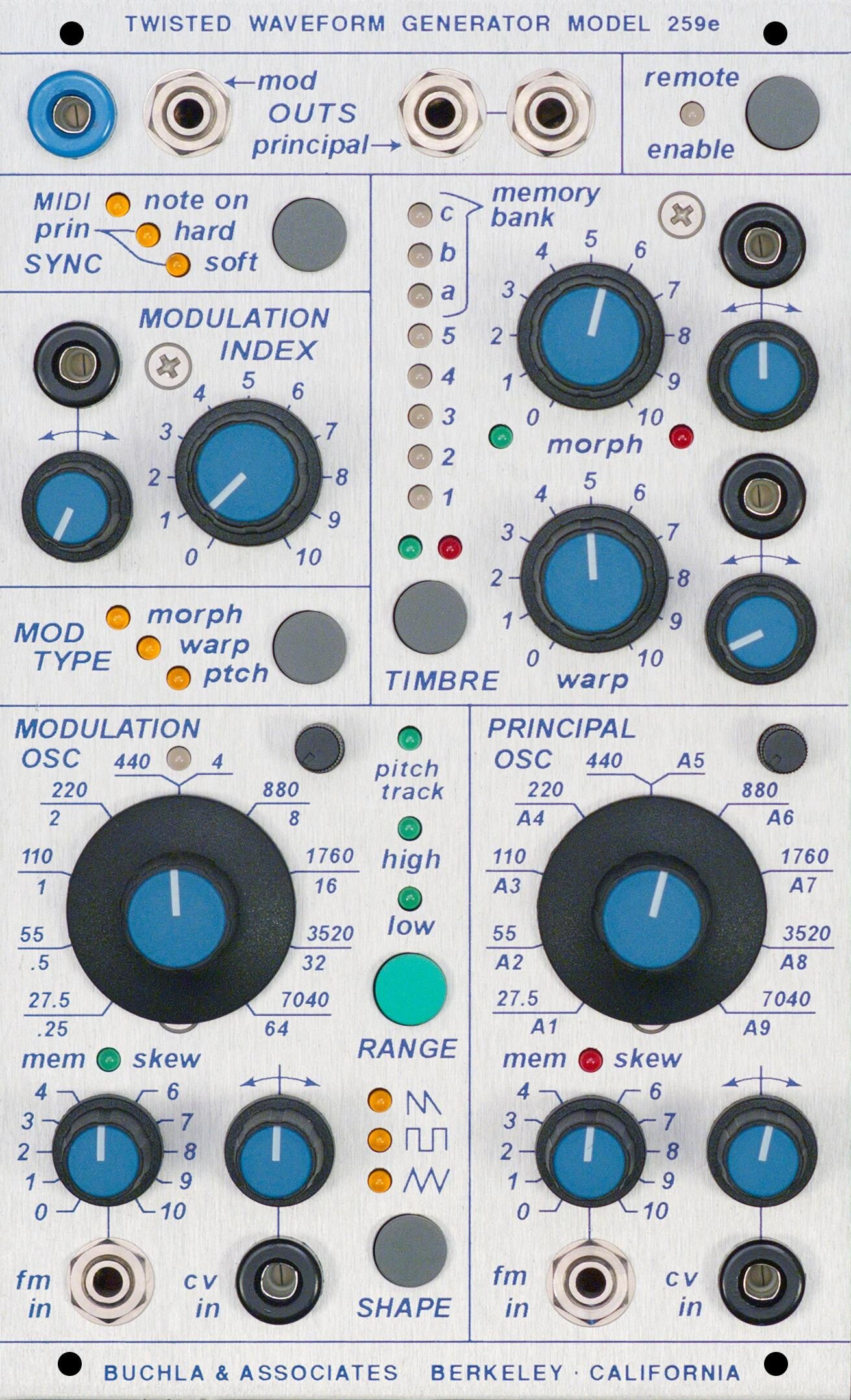 Photo of Buchla 259e Twisted Waveform Generator Module