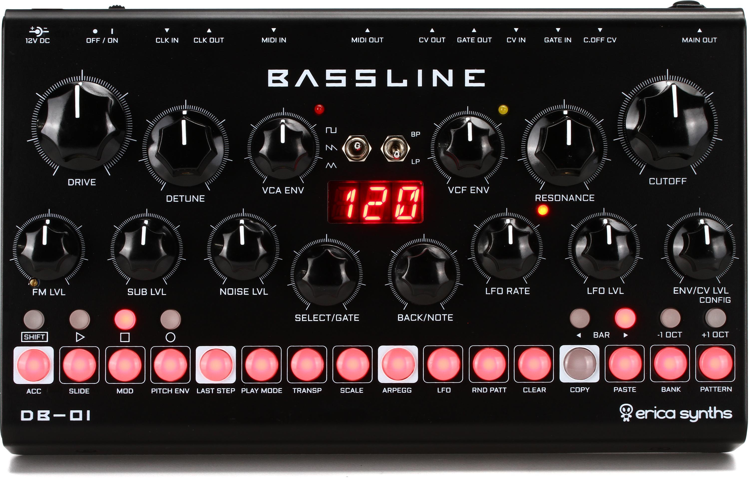 Erica Synths Bassline DB-01 Desktop Bassline Synthesizer | Sweetwater