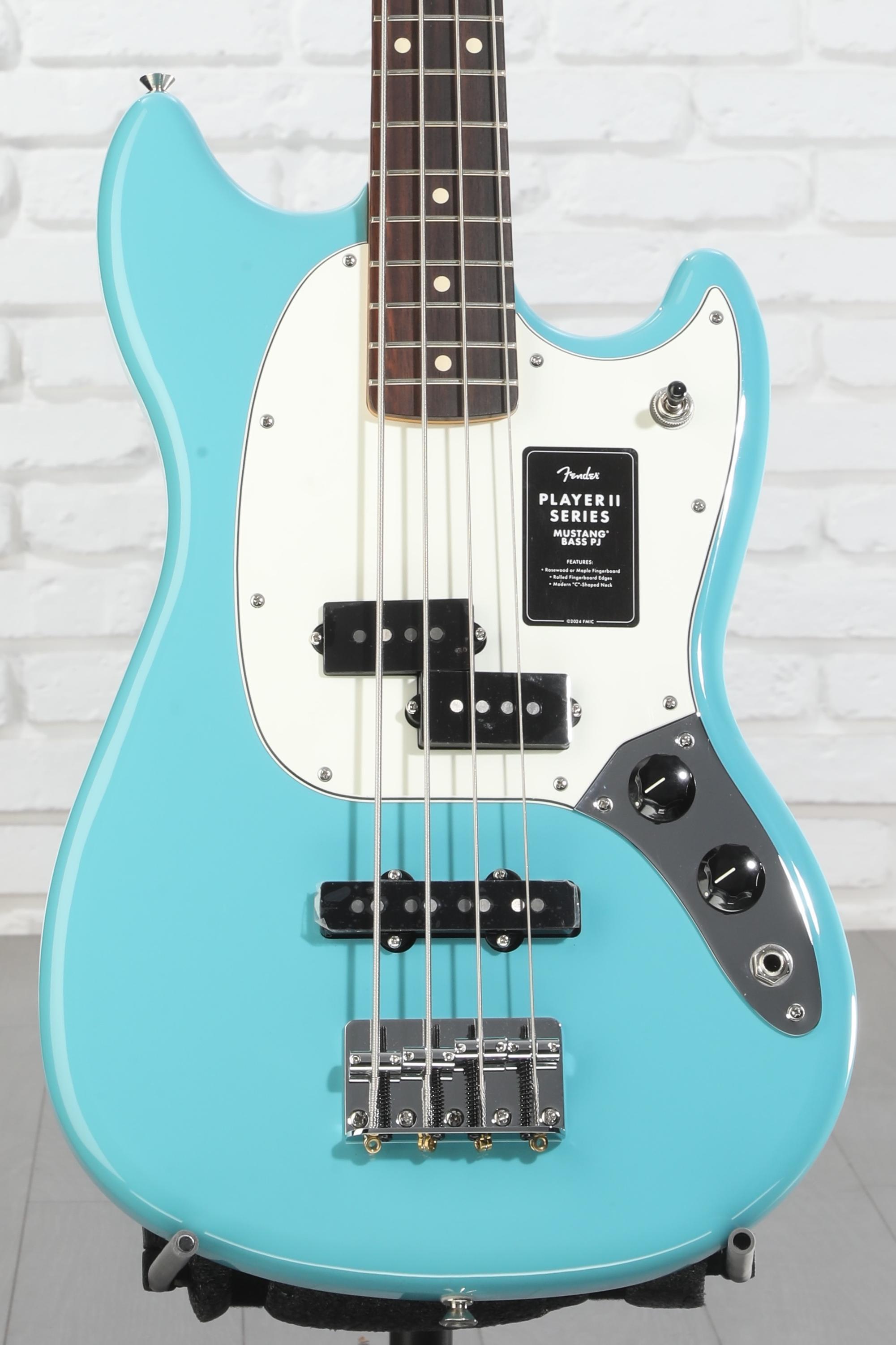 ベース Mustang Bass PJ Fender Player II Mustang Bass PJ - Aquatone Blue with