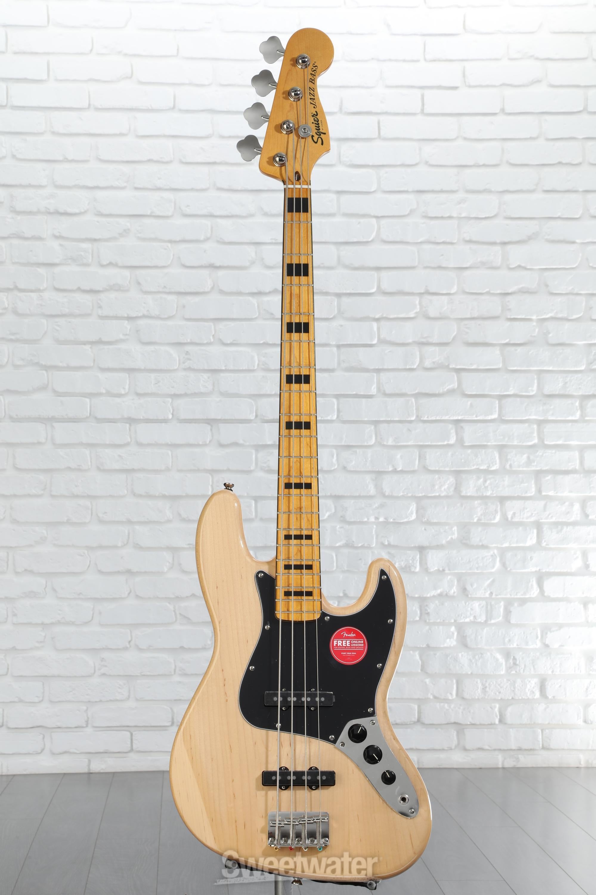 Amazon.com: Squier Classic Vibe 70s Jazz Bass, Natural