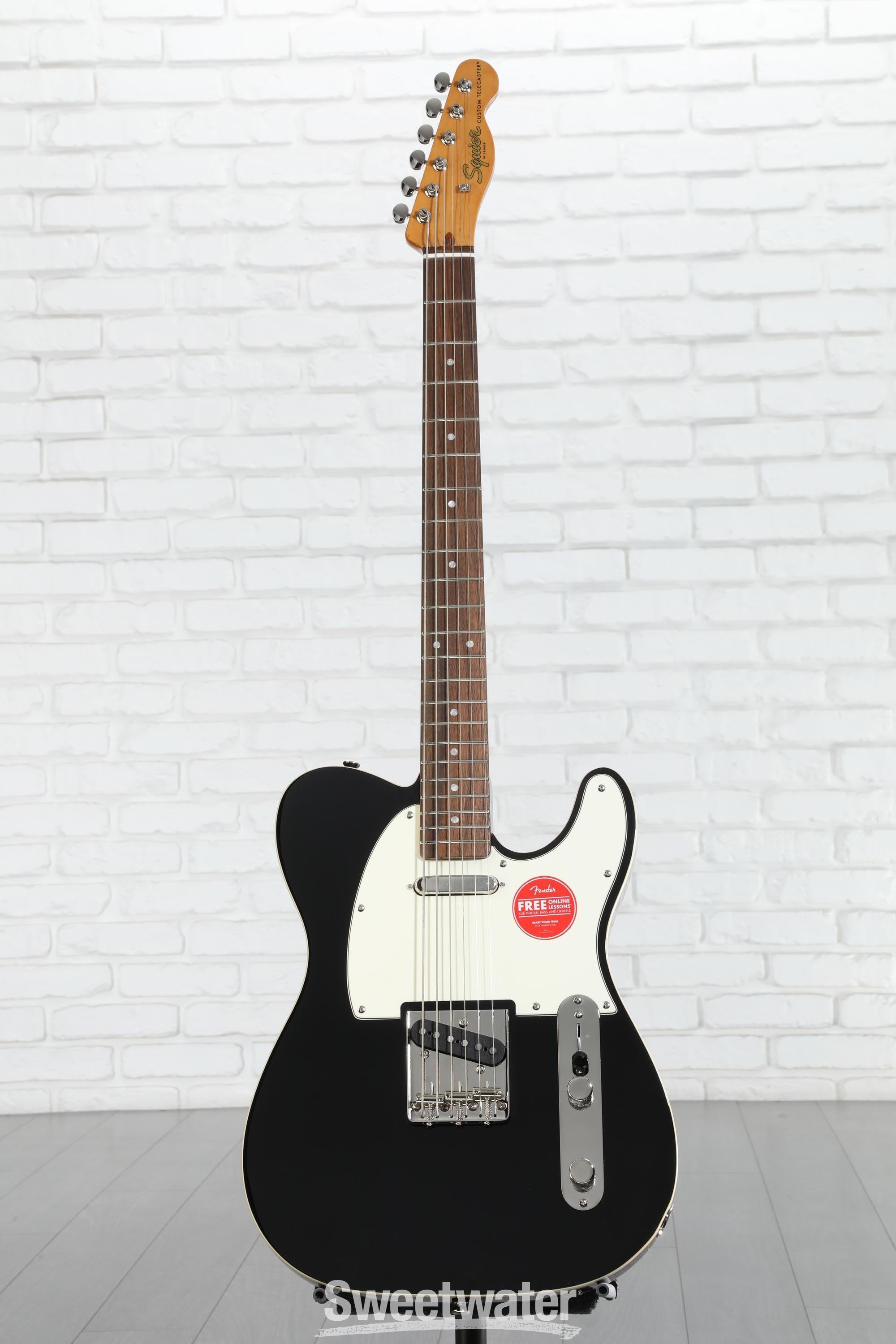 【美品】SQUIER Classic Vibe Baritone Custom Squier Classic Vibe Baritone Custom Telecaster - Black | Sweetwater