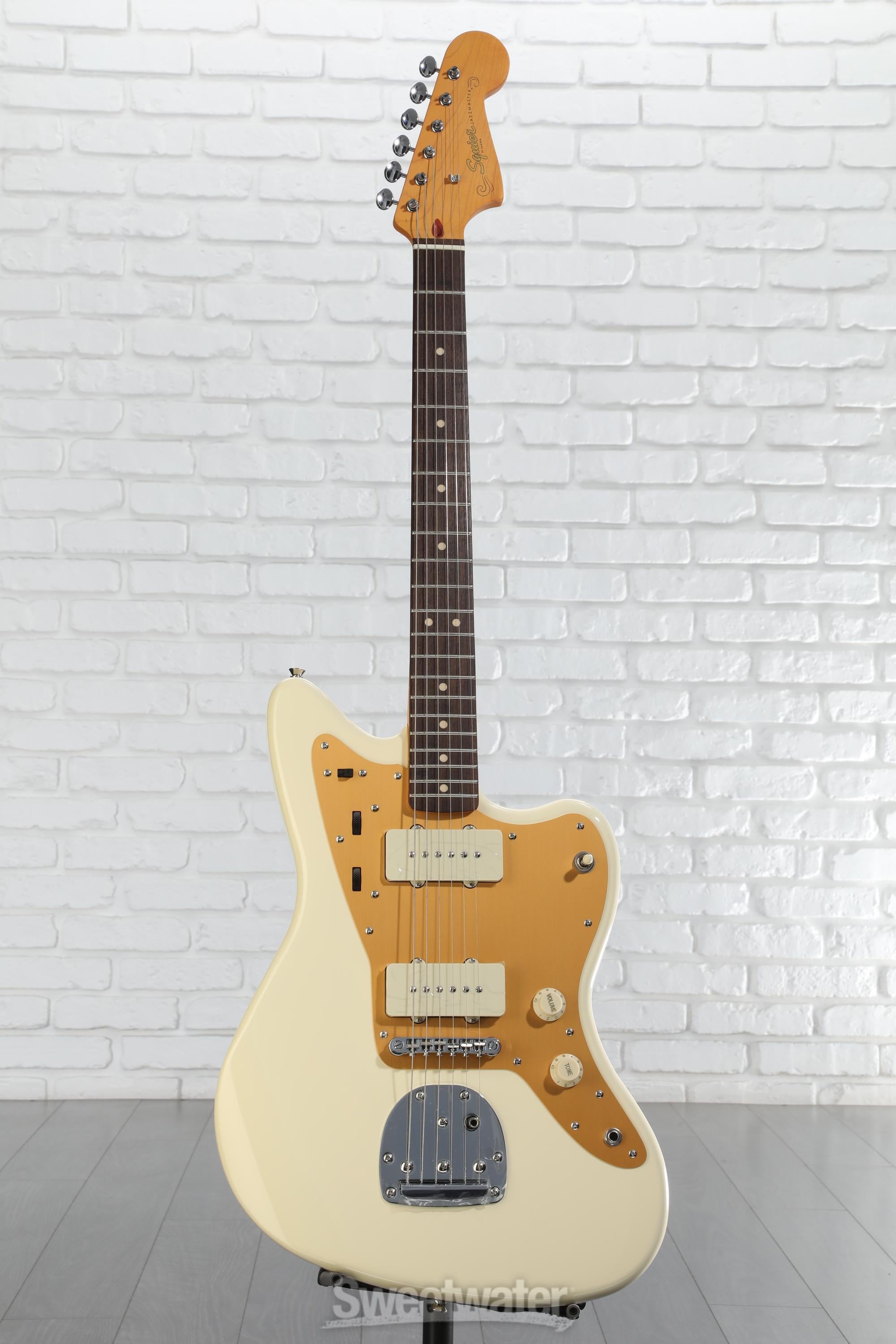 Squier J Mascis Signature Jazzmaster - Vintage White with Indian