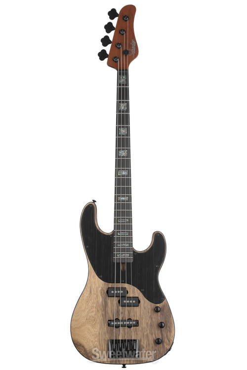 Schecter Model-T 4 Exotic Black Limba Bass Guitar - Natural