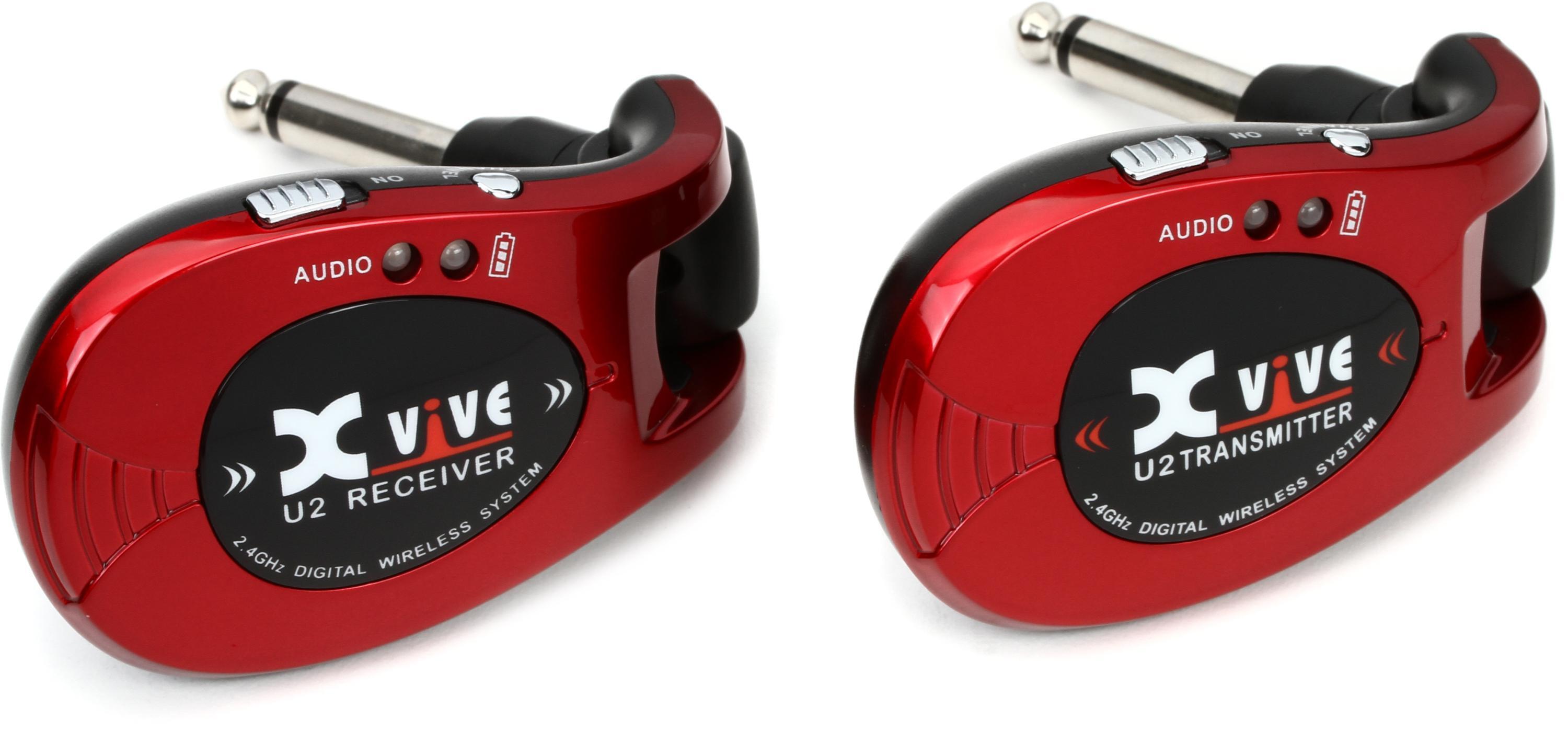 Bundled Item: Xvive U2 Digital Wireless Guitar System - Metallic Red