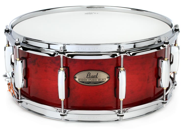 pearl session studio select snare drum - 5.5 x 14-inch - antique crimson burst 1
