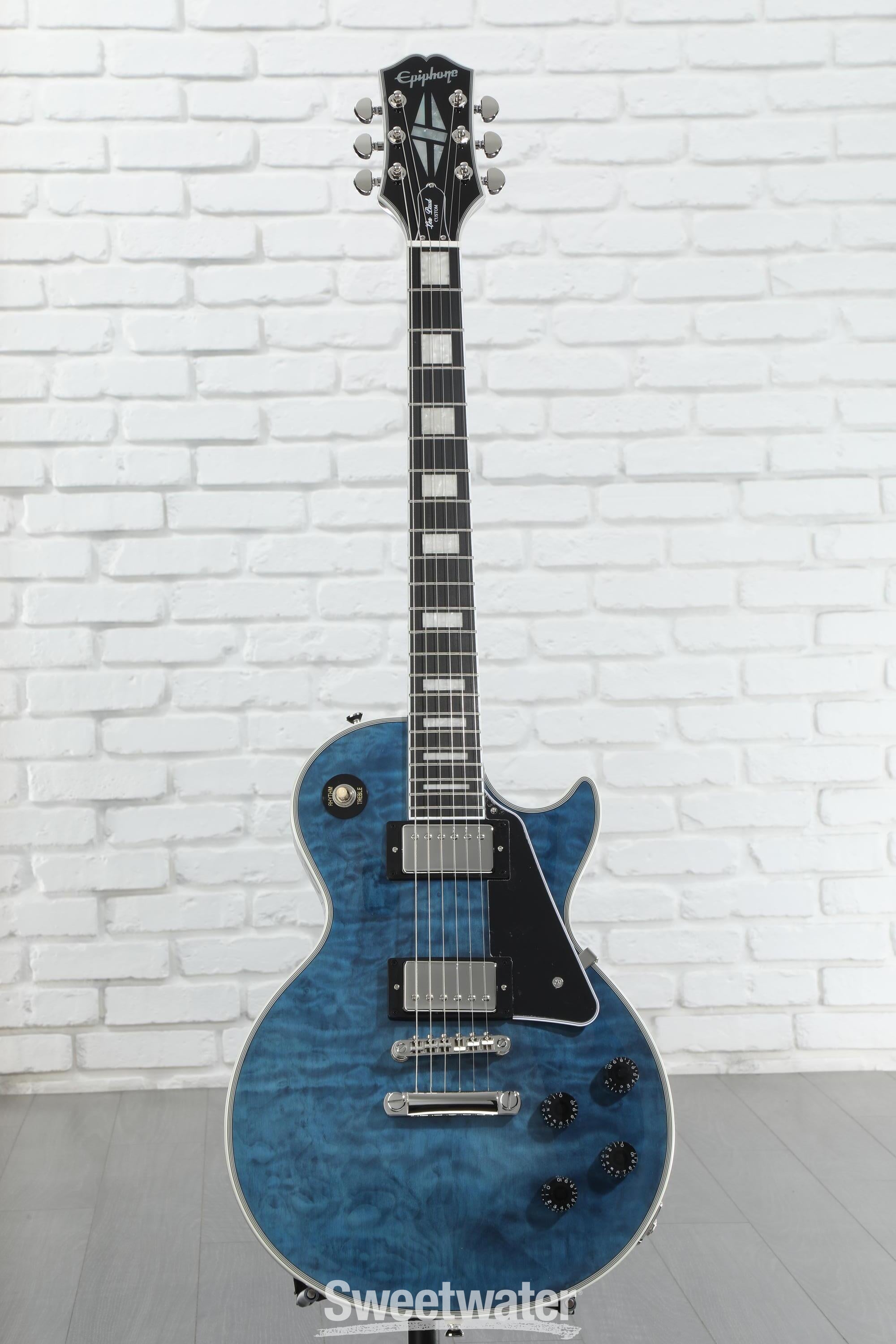 Epiphone Les Paul Custom Quilt Viper Blue Electric guitar