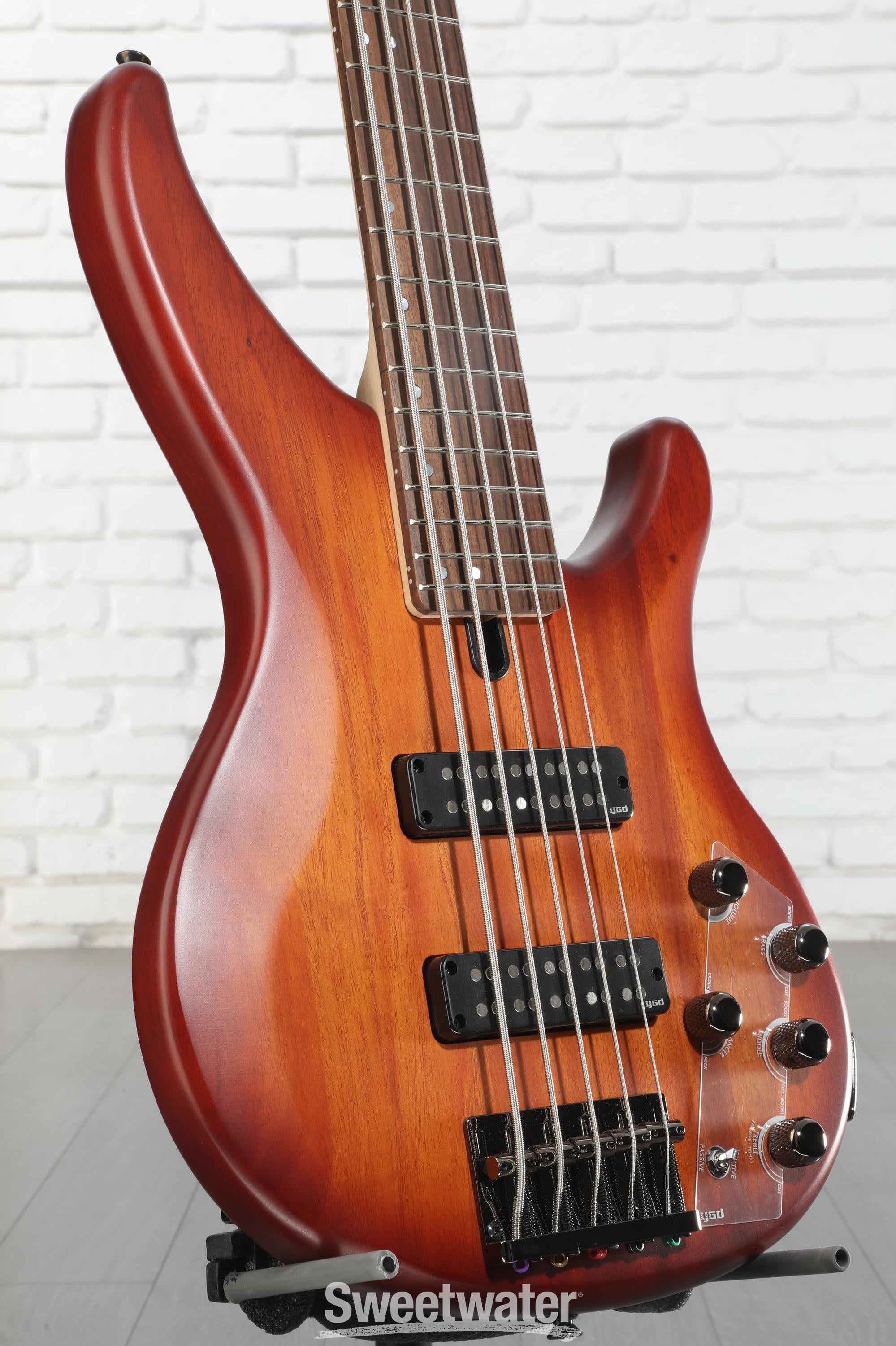 Yamaha TRBX505 5-string Bass Guitar - Brick Burst | Sweetwater