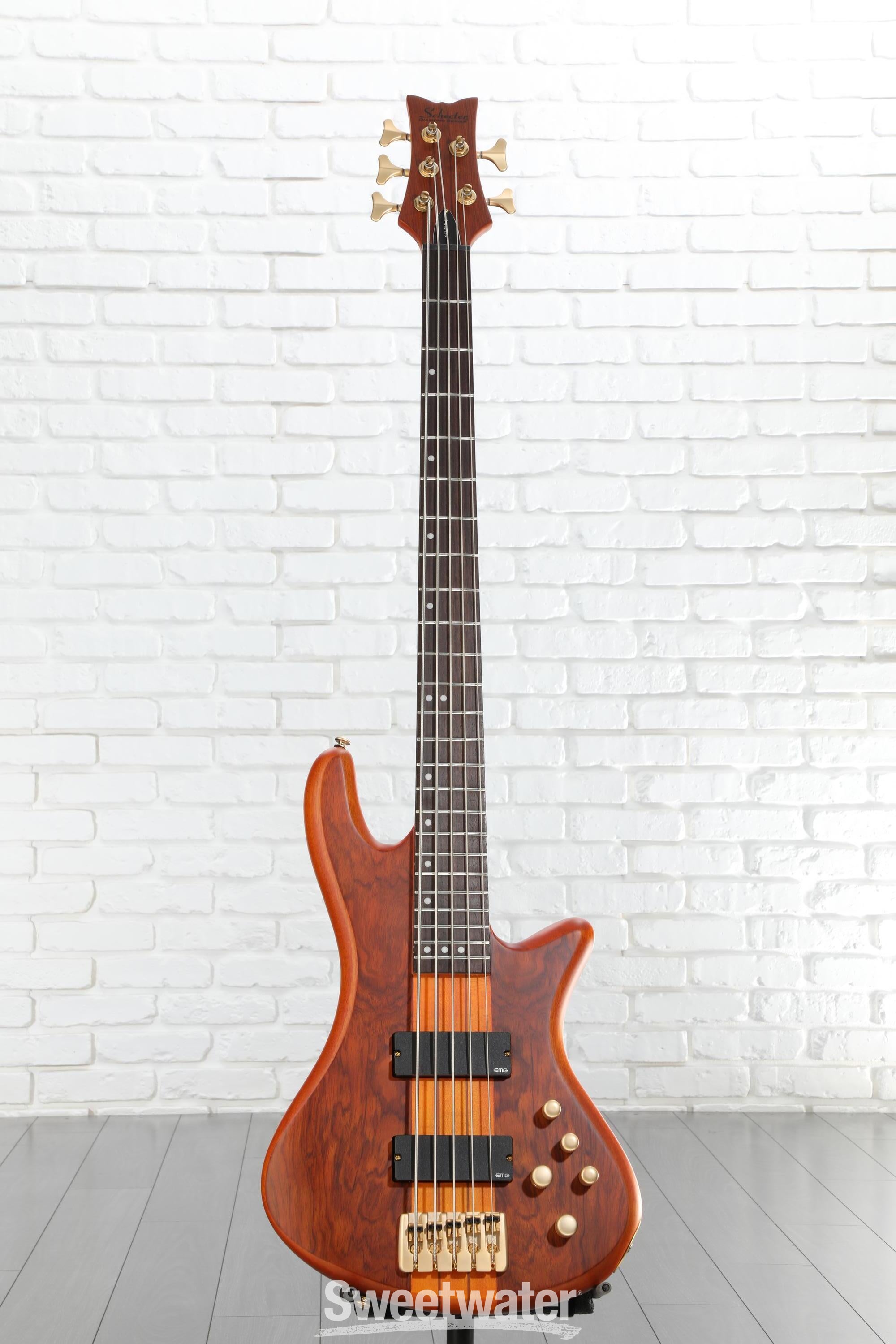 Schecter Stiletto Studio 5 Bass Guitar - Honey Satin | Sweetwater