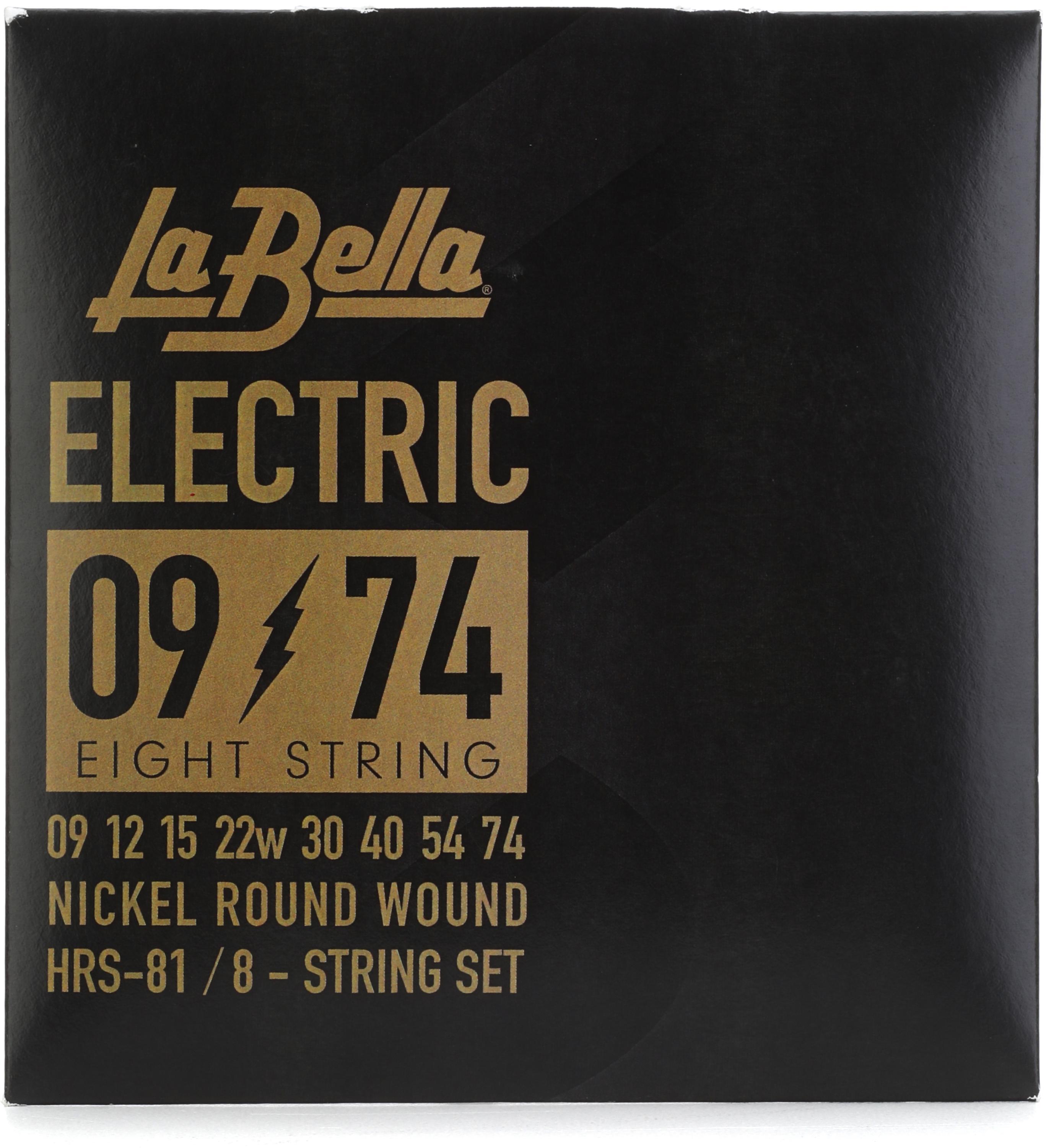 Photo of La Bella HRS-81 Nickel Electric Guitar Strings - .009-.074 8-string