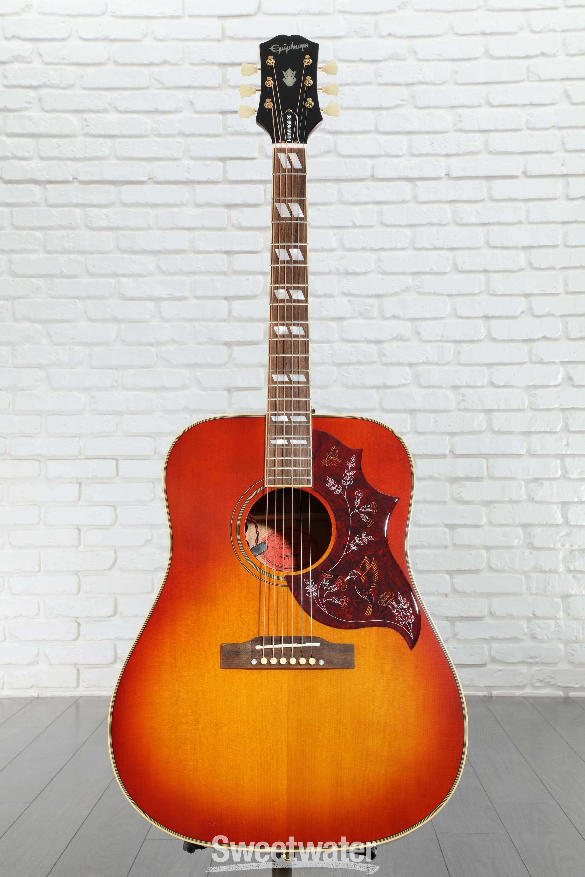Epiphone Hummingbird Acoustic Guitar - Aged Cherry Sunburst Gloss
