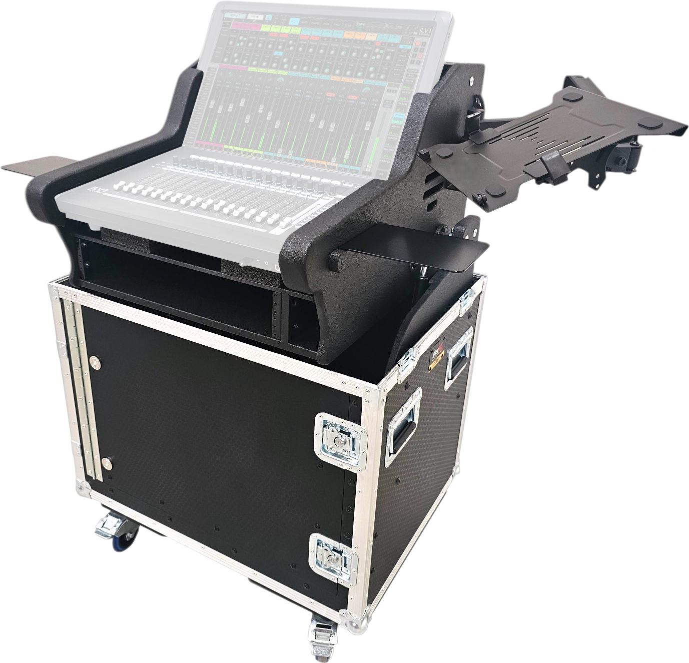 ProX ZCase Flip-Ready Hydraulic Console Case for Yamaha DM7/DM7-EX