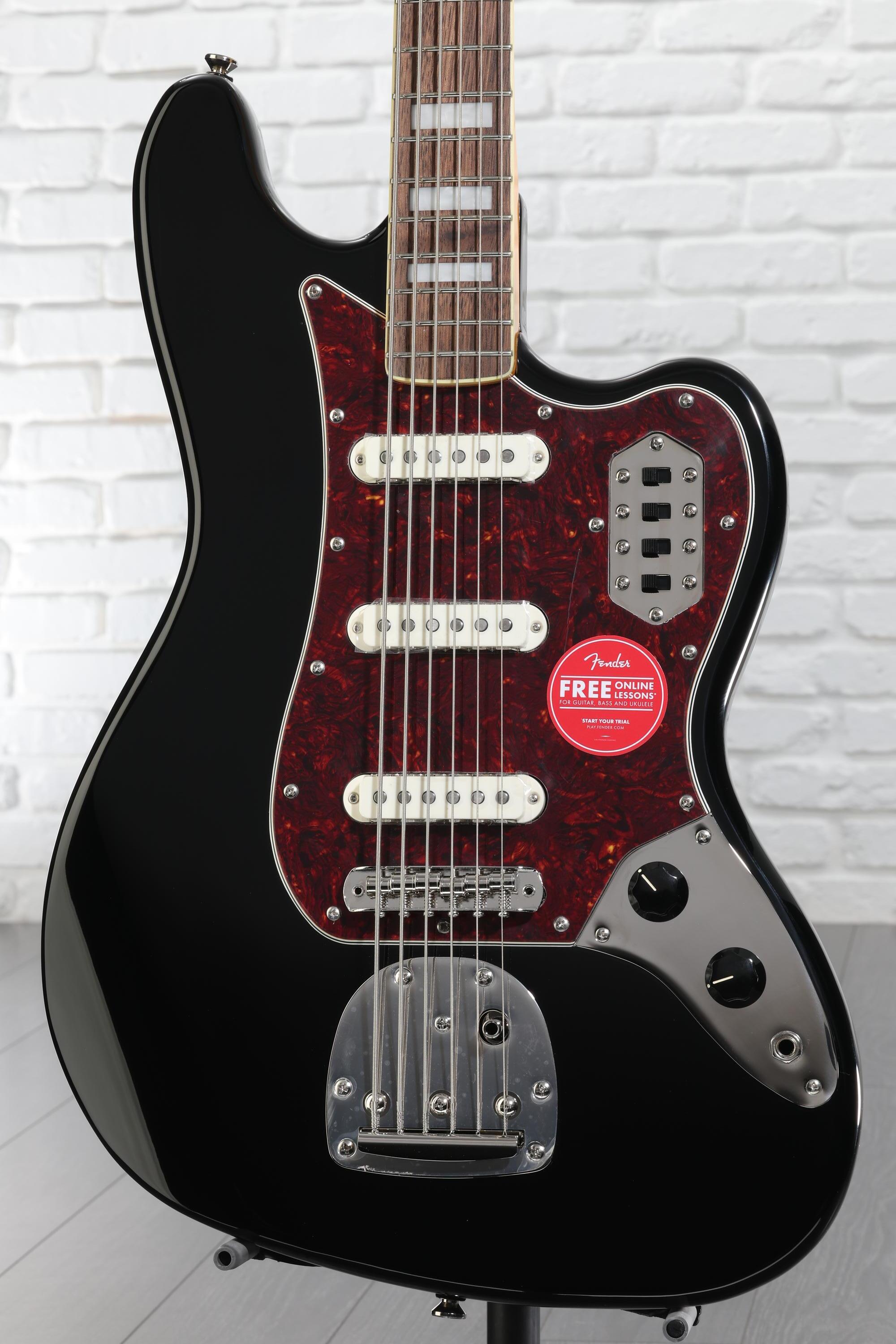 Squier Classic Vibe Bass VI Guitar - Black | Sweetwater