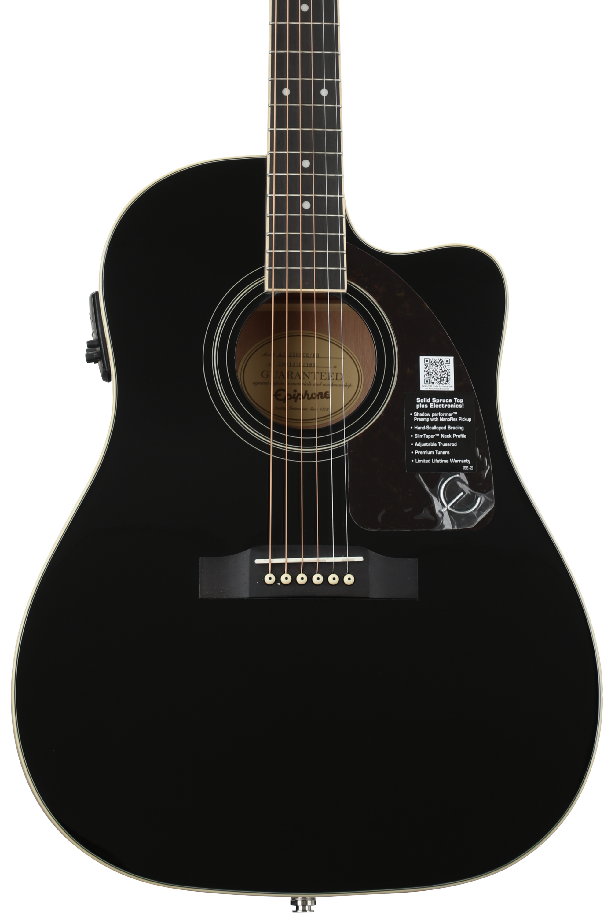 Epiphone J-45 EC Studio Acoustic-electric Guitar - Ebony