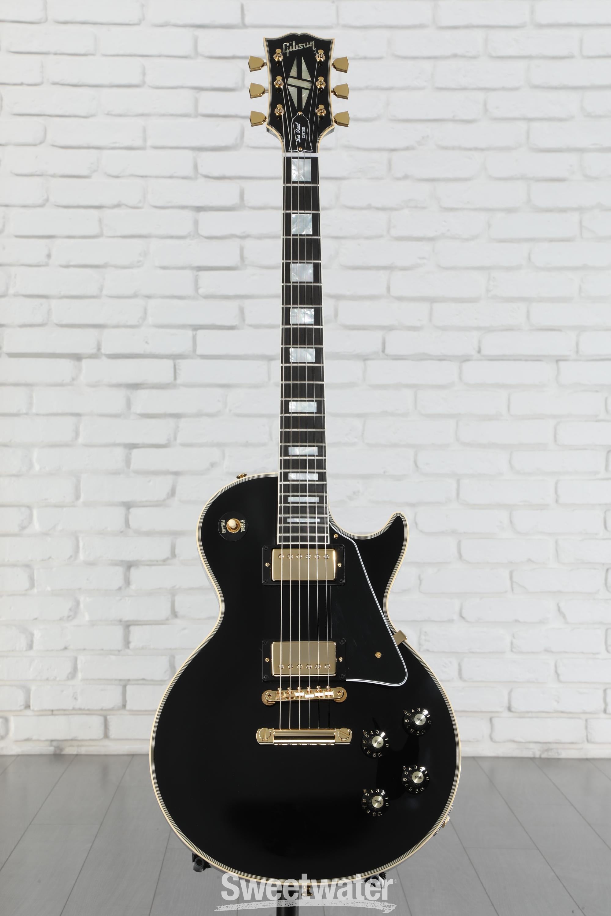 ギター Gibson Custom 1968 Les Paul Custom Ebony Gibson Custom 1968 Les Paul Custom Reissue Electric Guitar