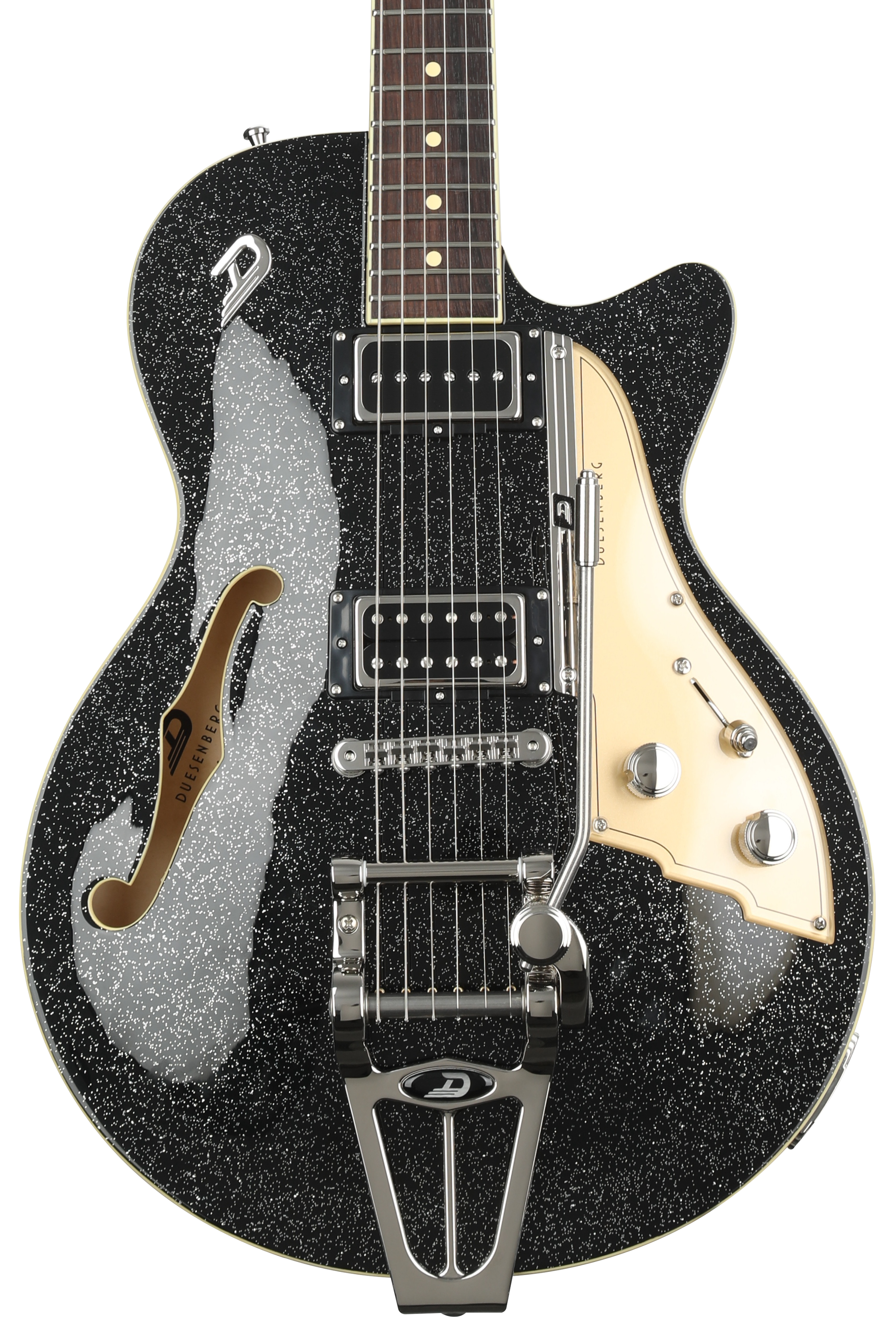 Duesenberg Starplayer TV Semi-hollowbody Electric Guitar - Black Sparkle