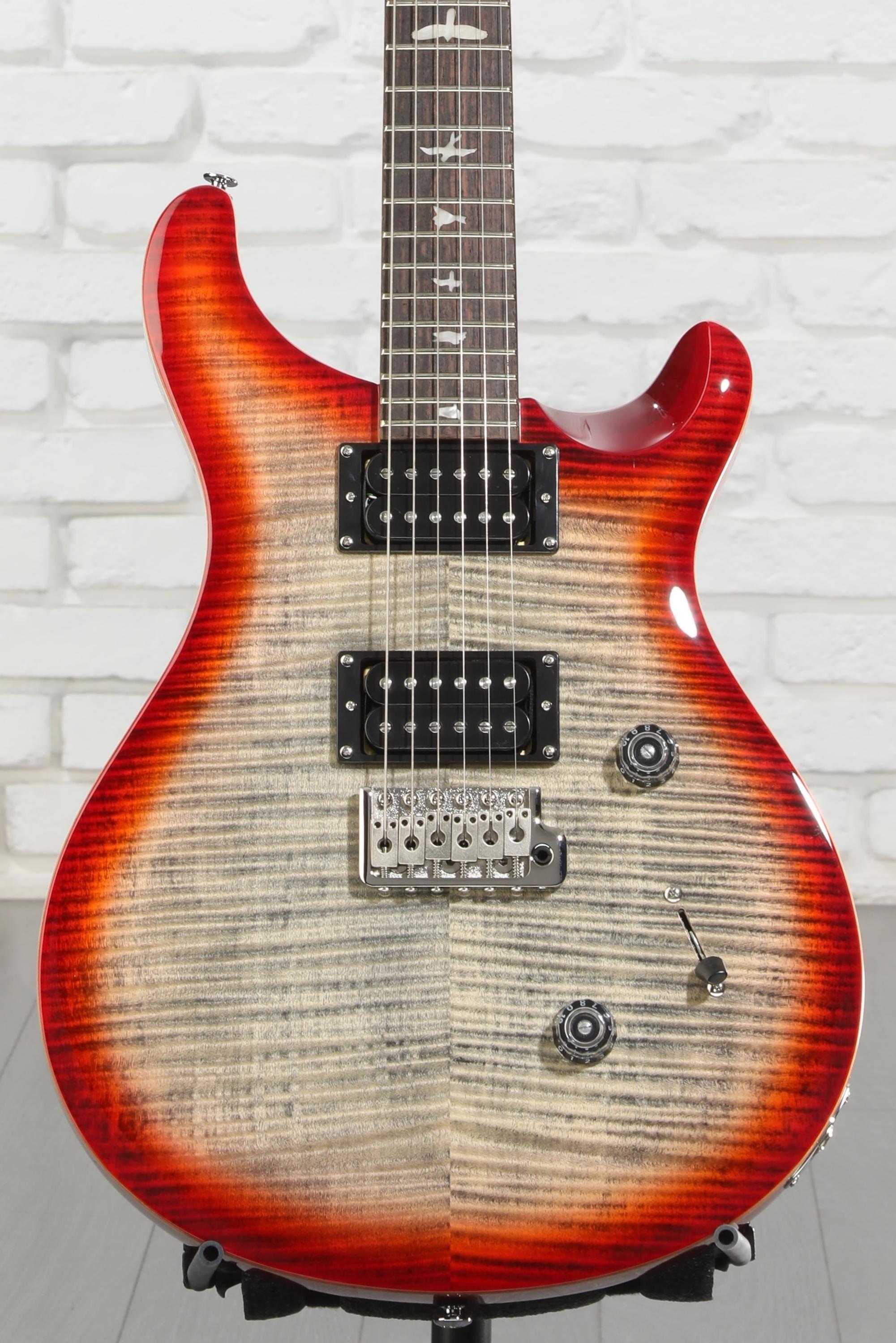 PRS SE Custom 24 Electric Guitar - Charcoal Cherry Burst | Sweetwater
