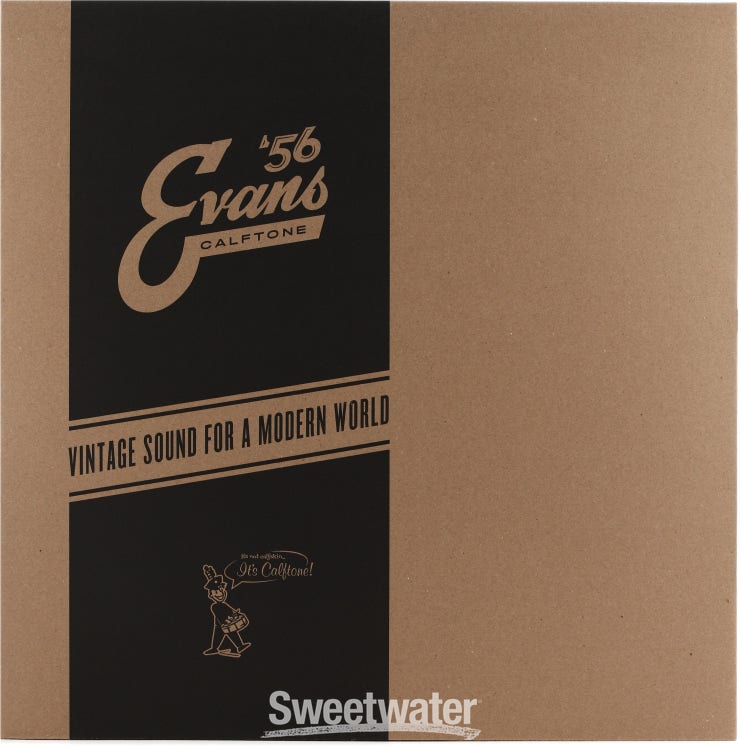 Parche De Bombo Evans BD22CT Calftone 22 Pulgadas - Revestimiento Suave Estilo Becerro - Para Sonidos Cálidos Y Clásicos