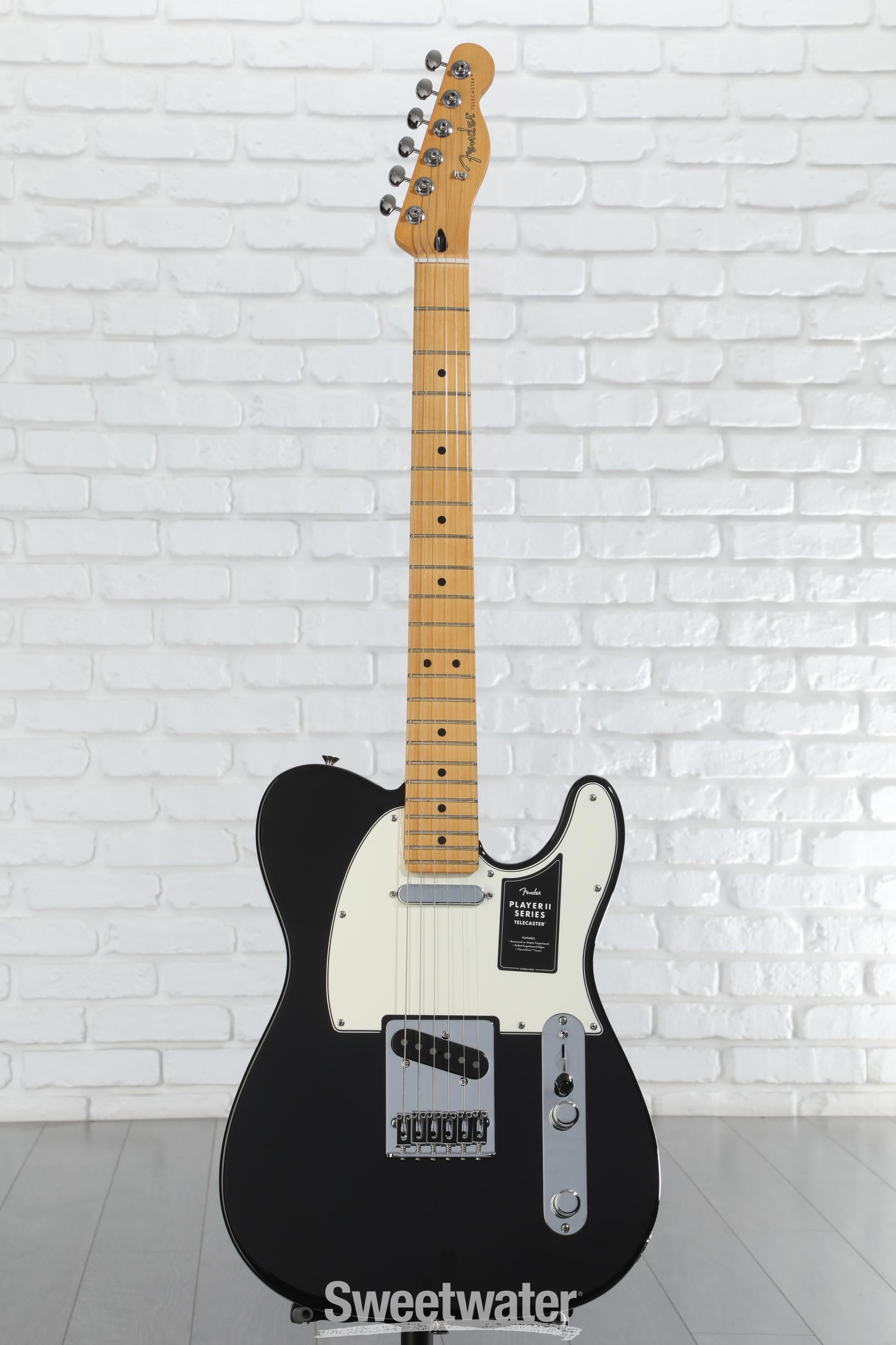 ギター Fender Player II Telecaster Black Maple Fender Player II Telecaster Electric Guitar - Black with