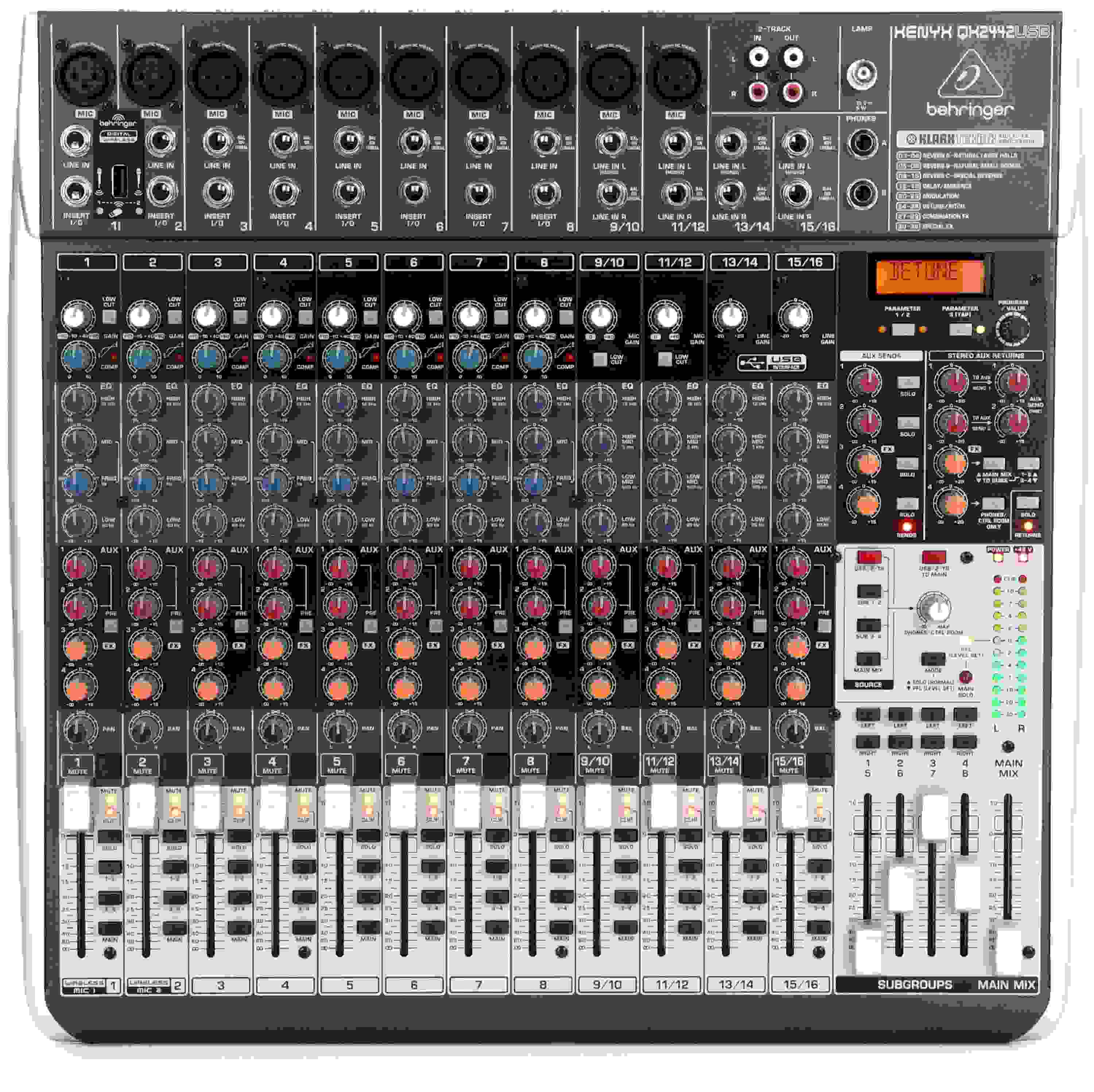 Behringer Xenyx QX2442USB Mixer with USB and Effects