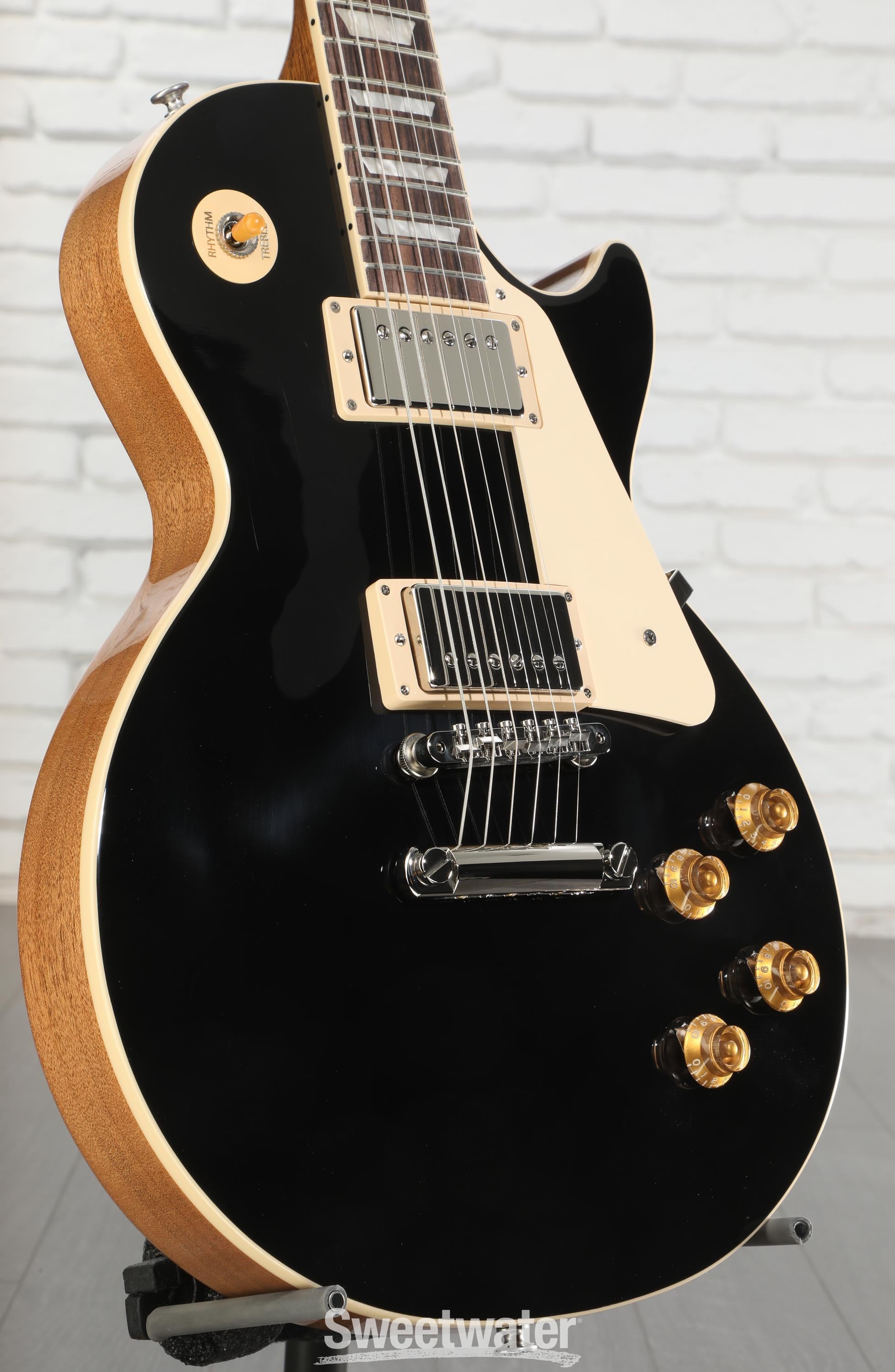 ギター Les Paul Standard 50s, Exclusive Ebony Gibson Les Paul Standard '50s Plain Top Electric Guitar - Ebony