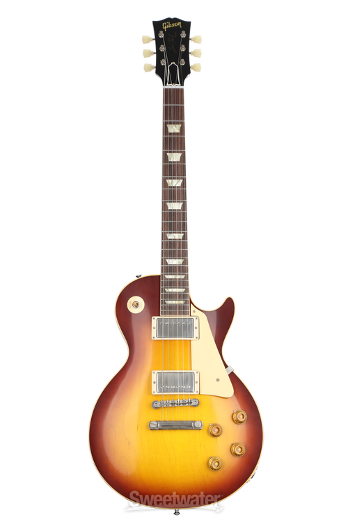 Gibson Custom 1958 Les Paul Standard Reissue Electric Guitar - Murphy Lab  Ultra Light Aged Bourbon Burst