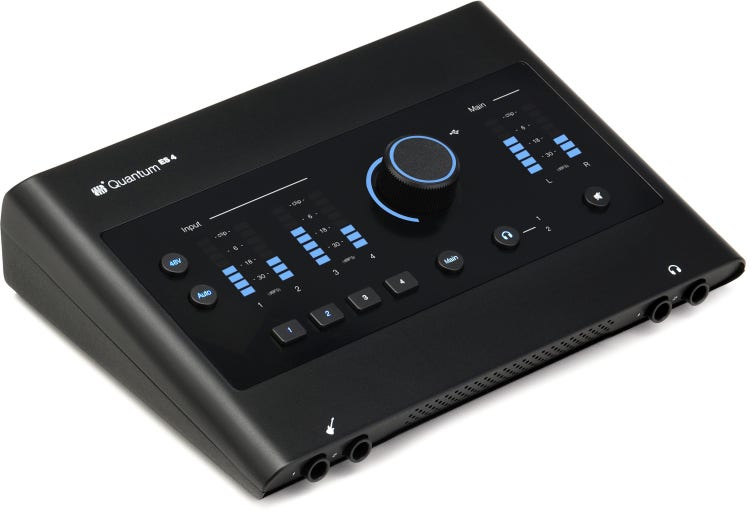 PreSonus Quantum ES 4 USB-C Audio Interface and Eris Studio 4 4.5-inch Powered Studio Monitors