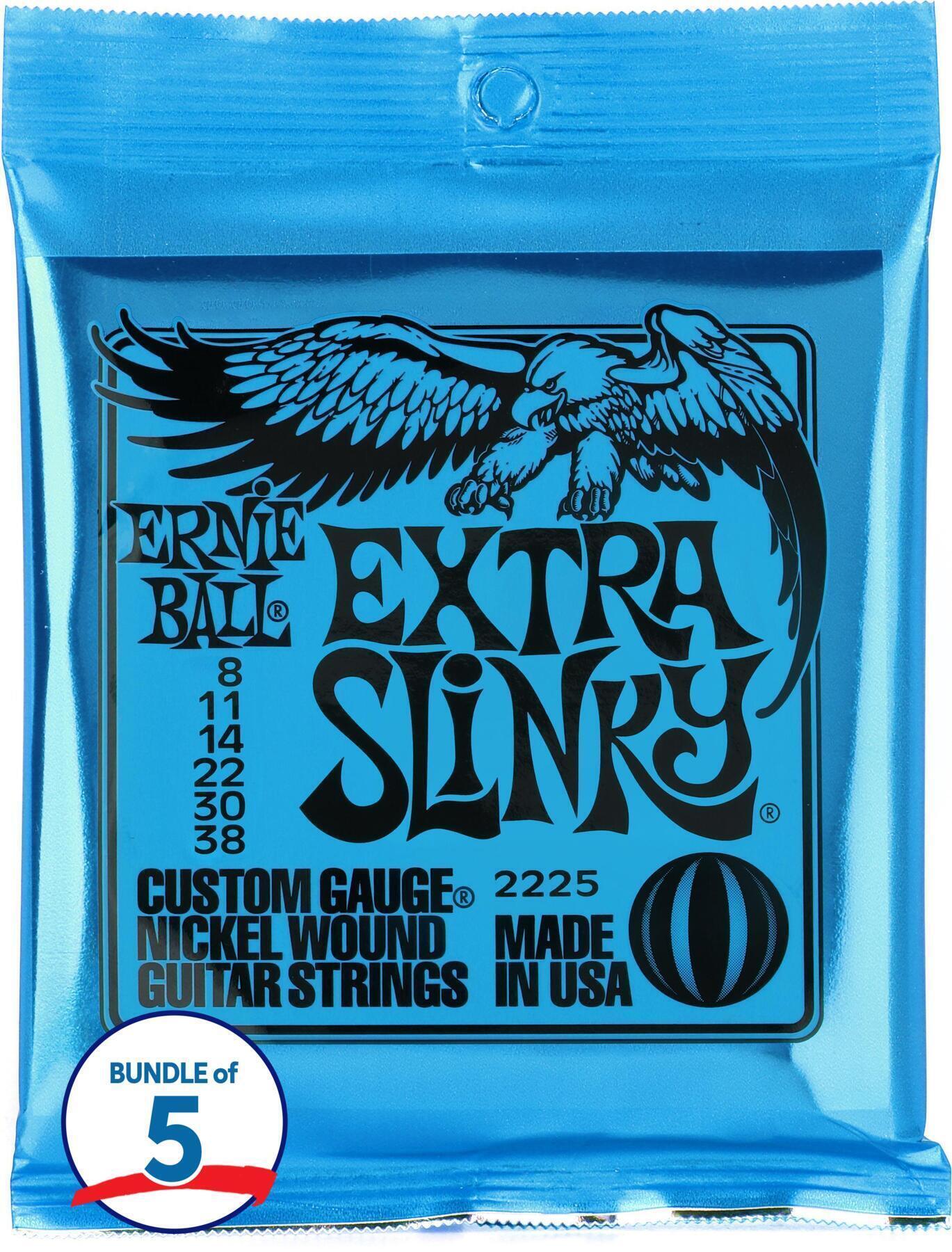 ヘルペス Ernie Ball 2225 Extra Slinky Electric Guitar Strings - .008