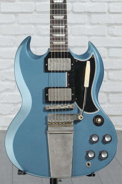 Gibson Custom 1964 SG Standard Reissue with Maestro Vibrola Electric Guitar - Murphy Lab Ultra Light Aged Pelham Blue