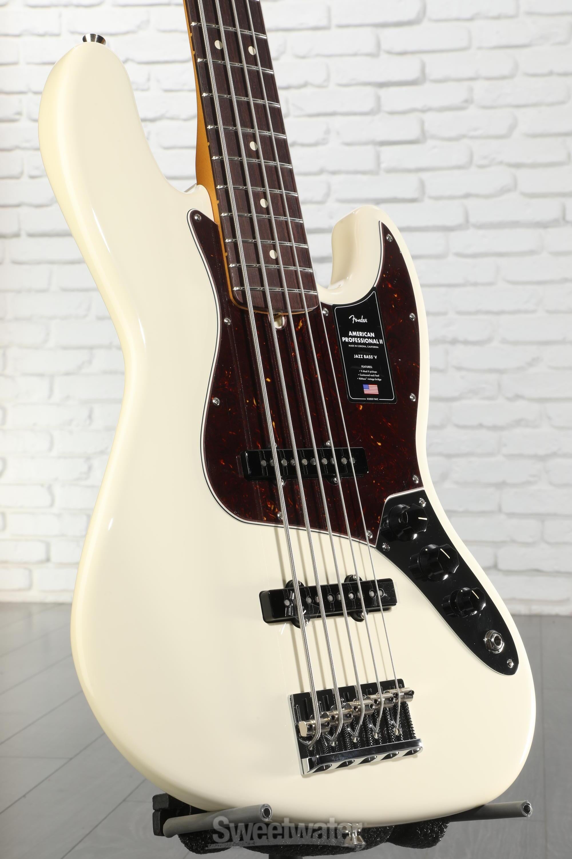 ベース Fender American Professional Jazz Bass V Fender American Professional Jazz Bass V - Black with Maple