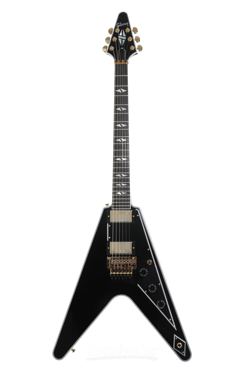 Gibson Custom Flying V Electric Guitar - Ebony | Sweetwater