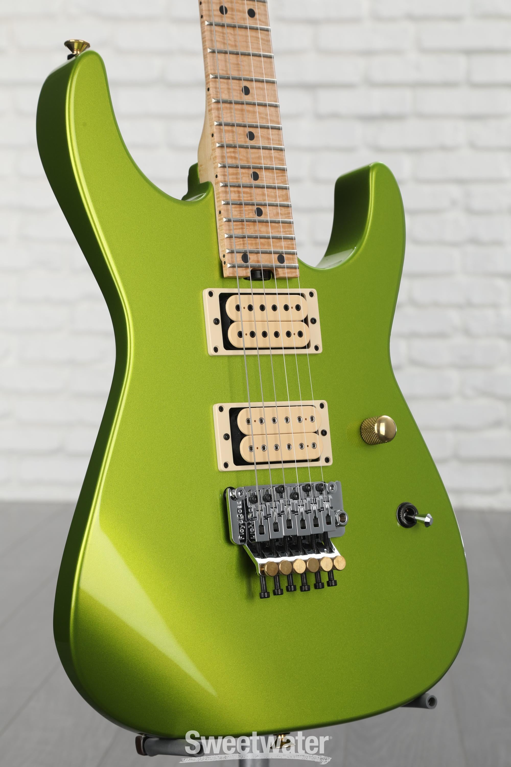 Charvel Custom Shop Dinky HH Electric Guitar - Lime Green Metallic
