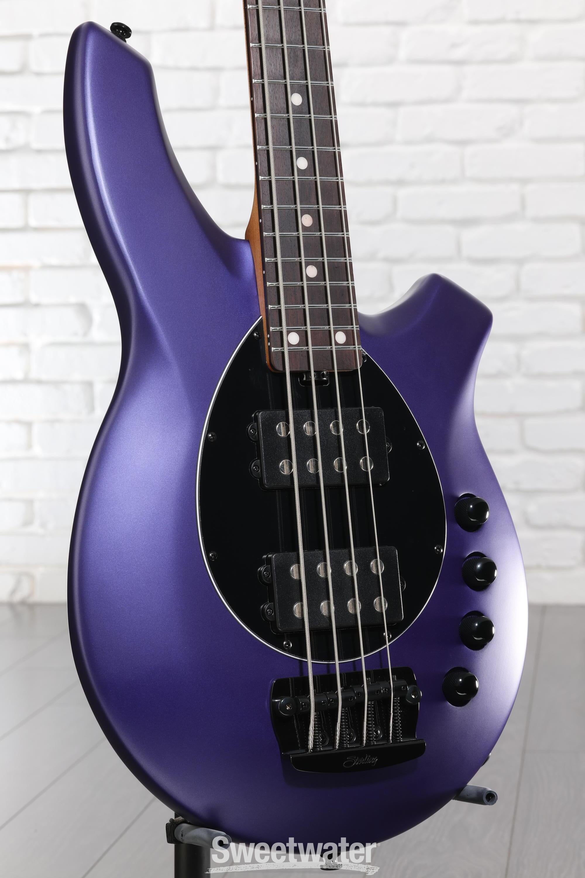 Photo of Sterling By Music Man Bongo Electric Bass Guitar - Firemist Purple Satin