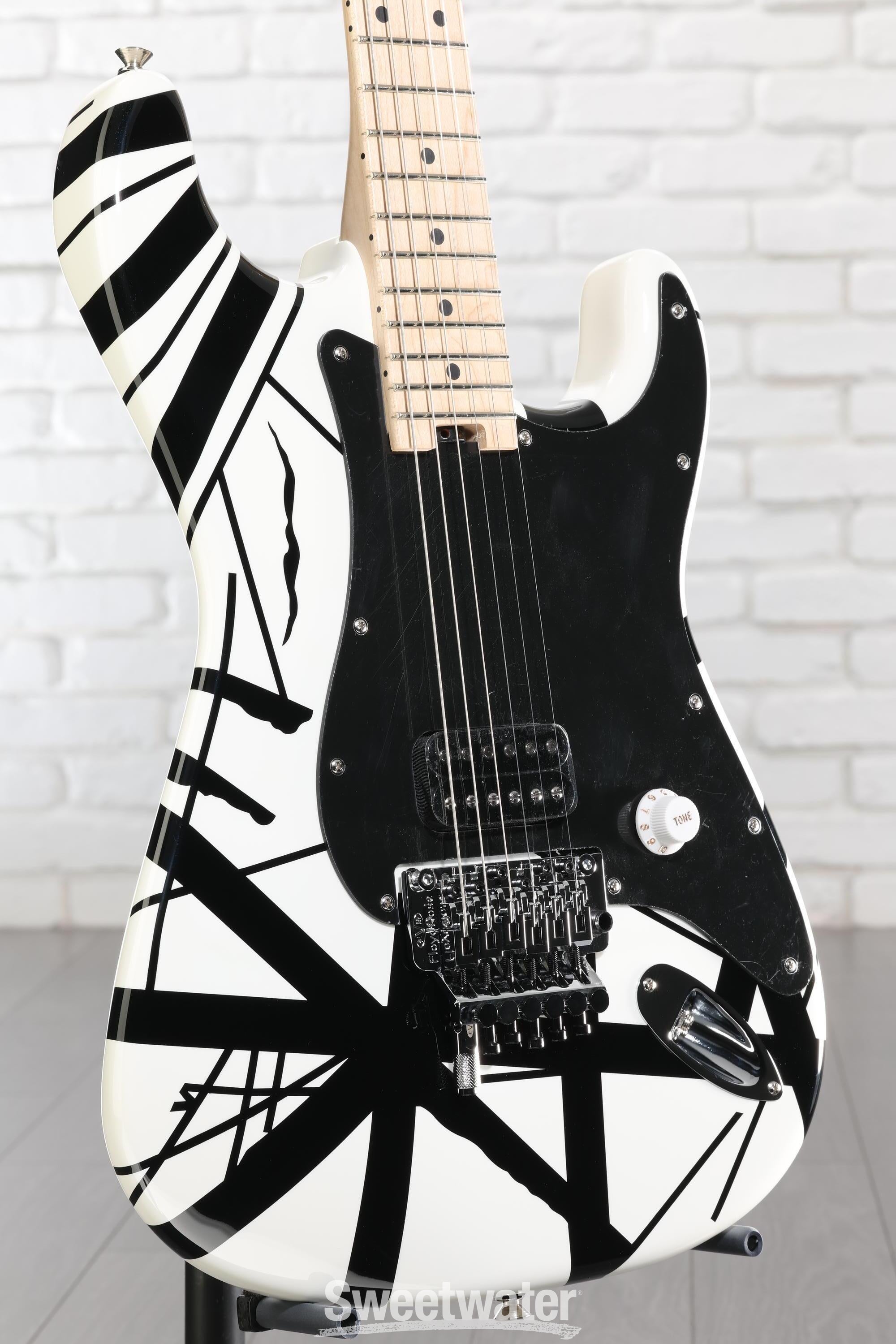 EVH Striped Series - White w/ Black Stripes | Sweetwater