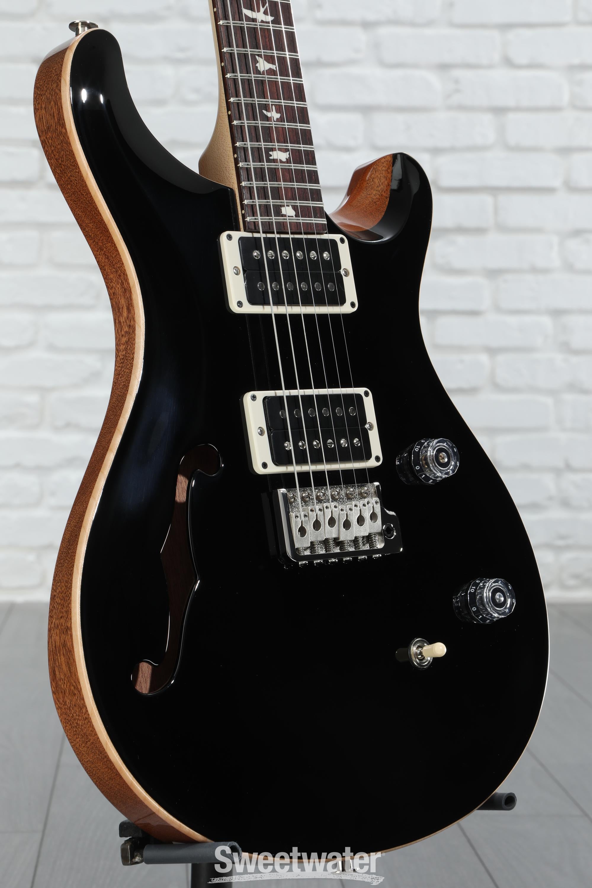 PRS CE 24 Semi-Hollow Electric Guitar - Black Top | Sweetwater