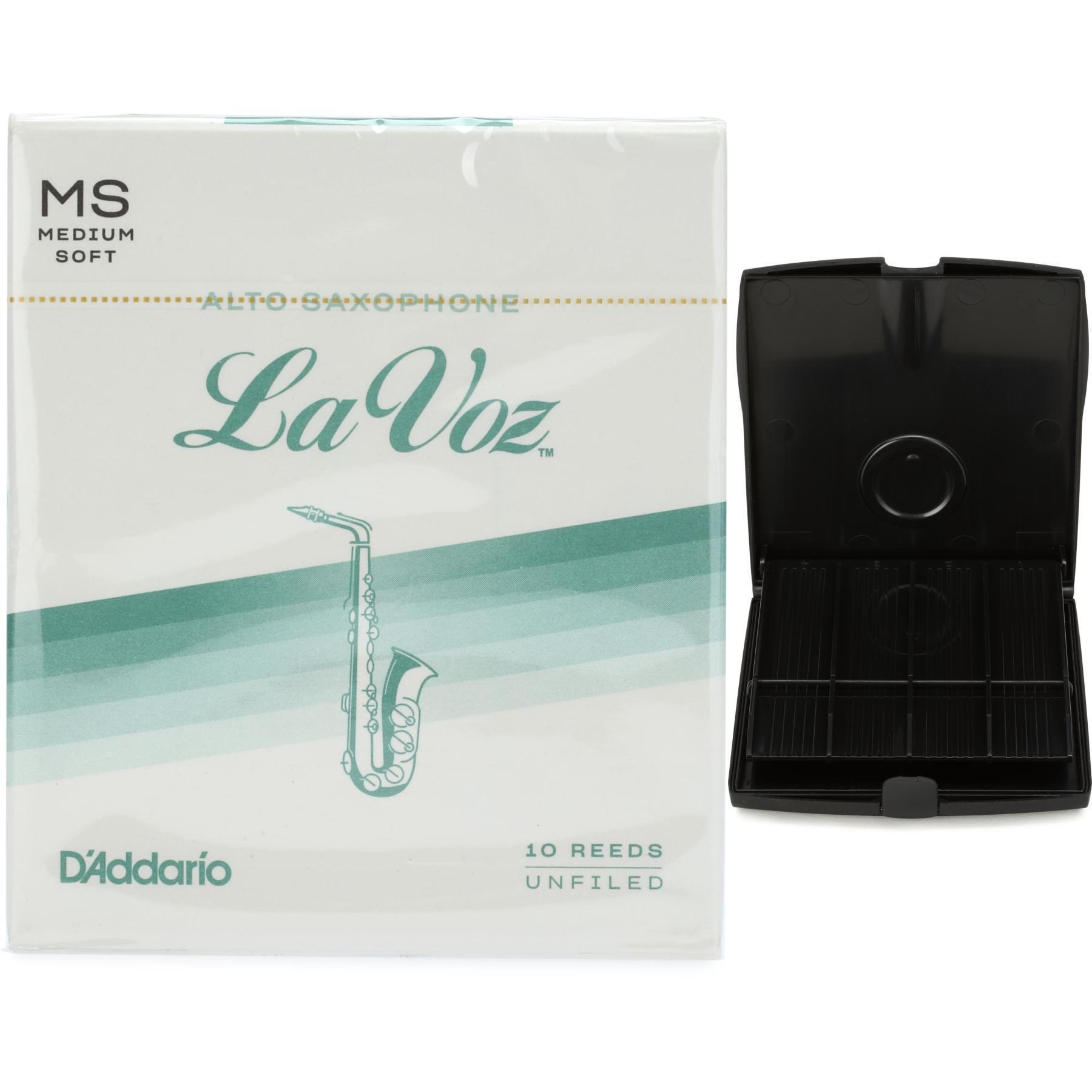 D'Addario La Voz Alto Saxophone Reeds (10pack) with Reed Vitalizer