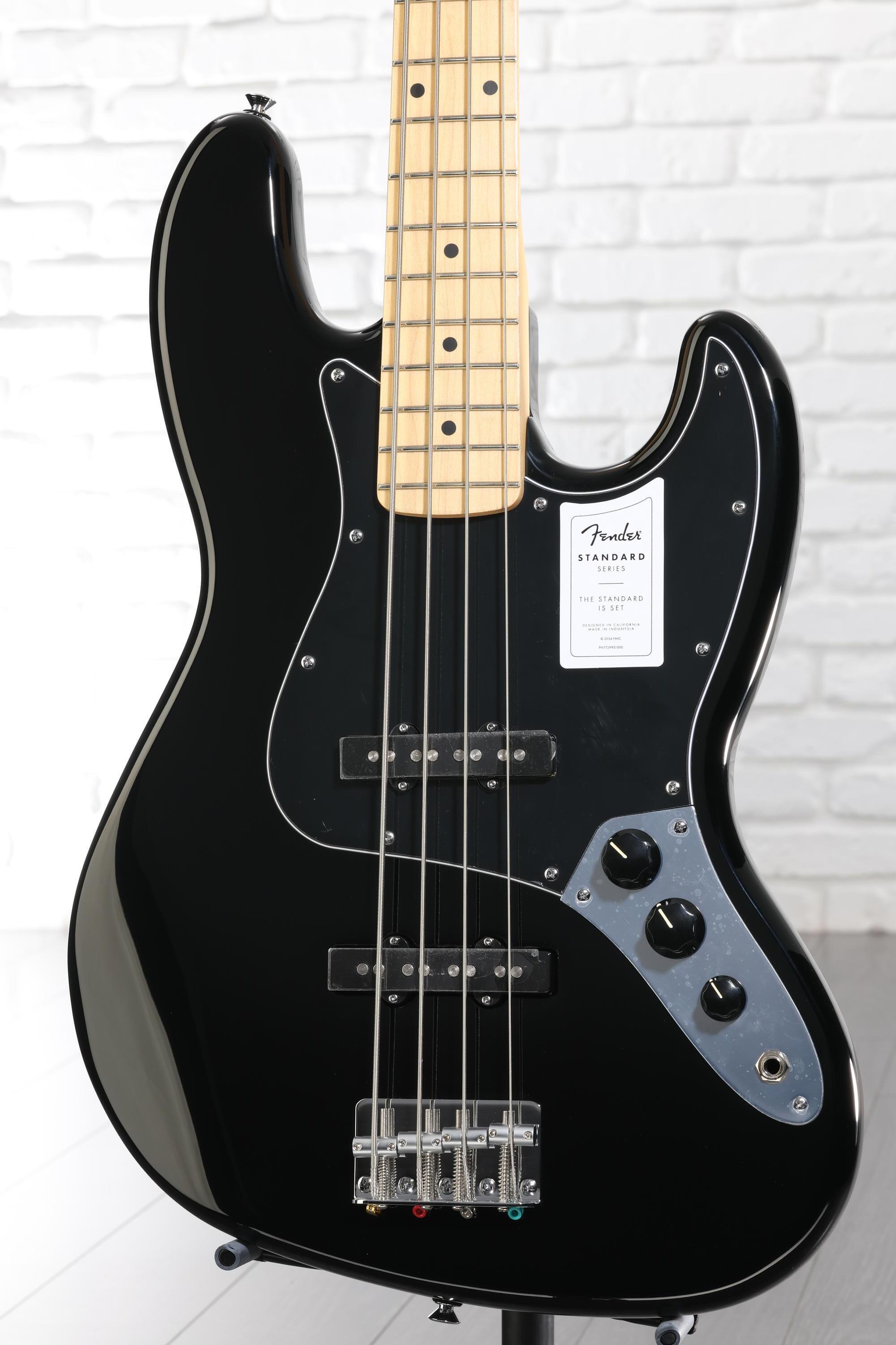 Fender Standard Jazz Bass - Black, Maple Fingerboard | Sweetwater