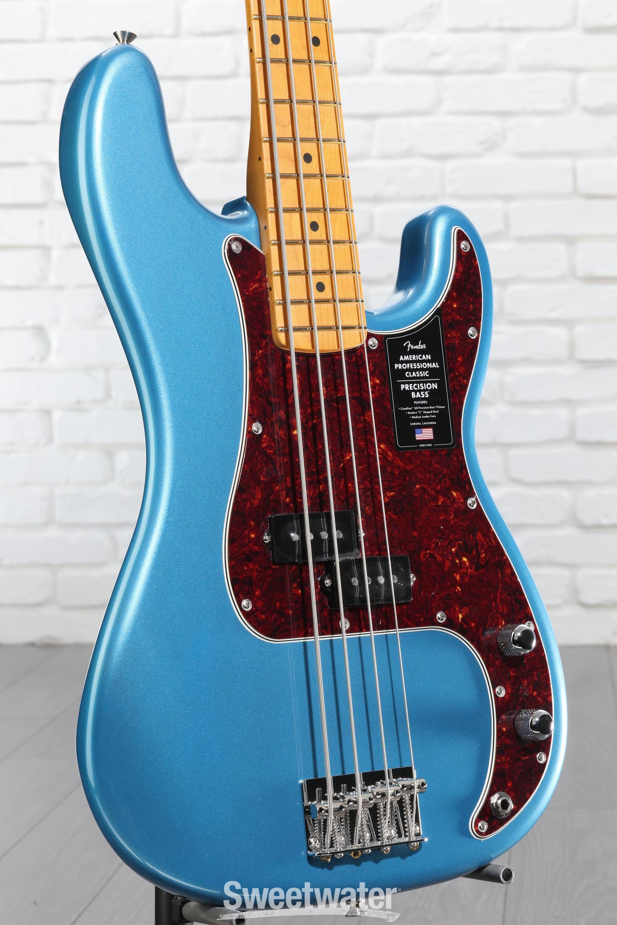 Fender American Professional Classic Precision Bass - Faded Lake Placid Blue, Maple Fingerboard