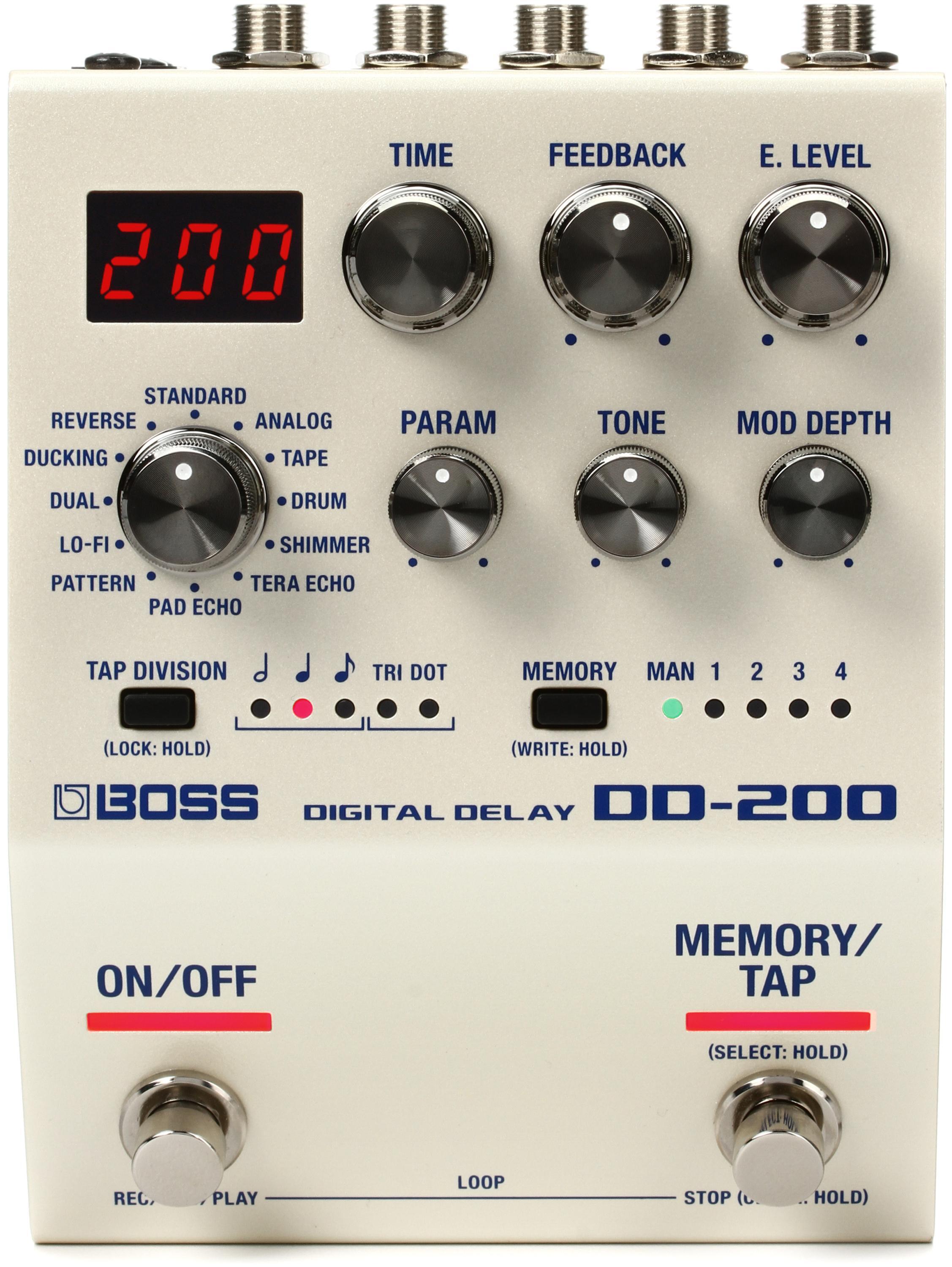 Boss DD-200 Digital Delay Pedal with 3 Patch Cables | Sweetwater
