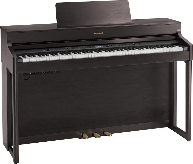 Roland HP702 Digital Upright Piano with Bench - Dark Rosewood