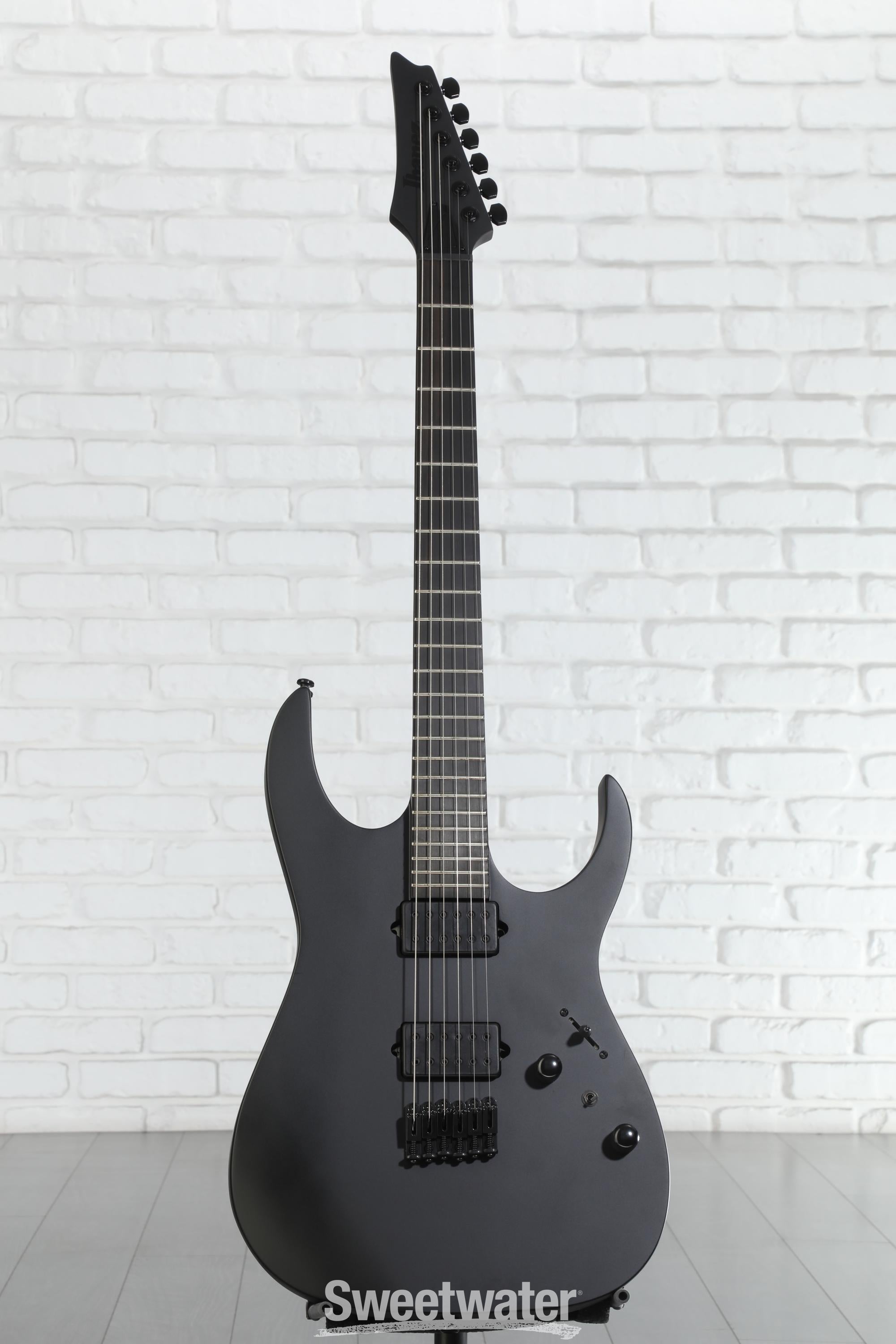 Ibanez RGRTB621 Iron Label Electric Guitar - Black Flat | Sweetwater