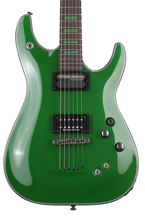 Schecter Kenny Hickey C-1 EX S Baritone Electric Guitar - Steele Green