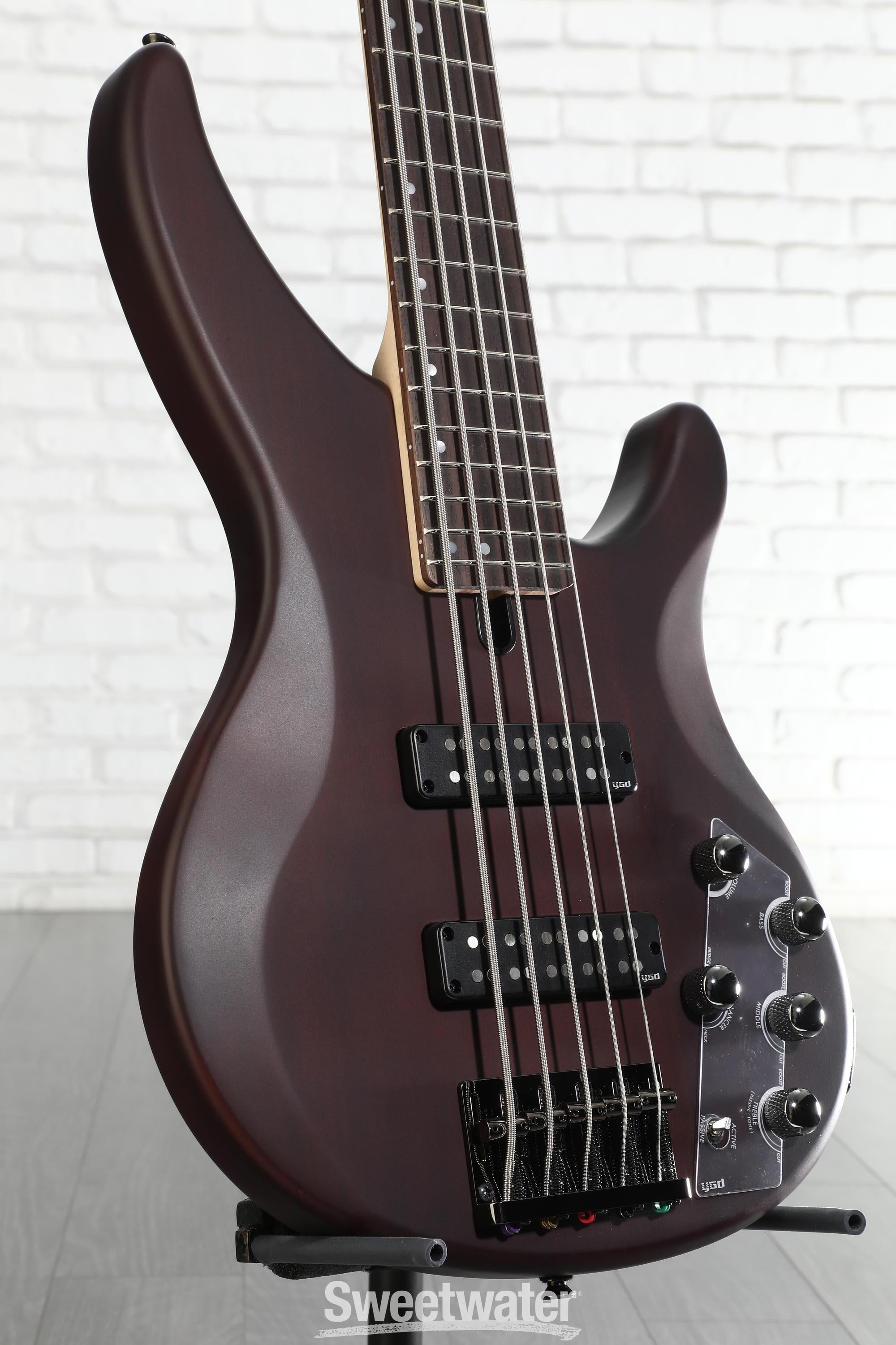 Yamaha TRBX505 5-string Bass Guitar - Translucent Brown | Sweetwater