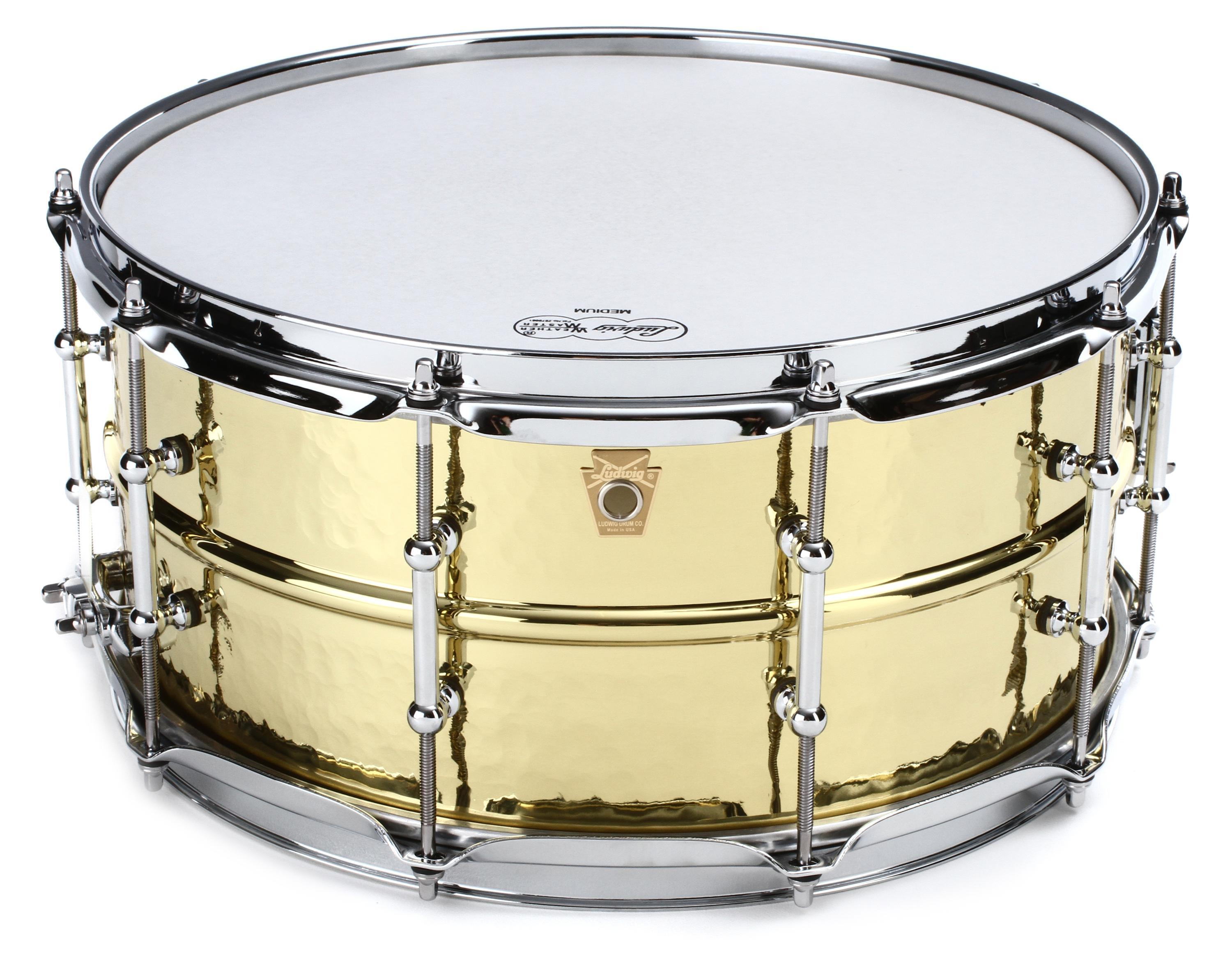 Ludwig Hammered Brass Snare Drum - 6.5 x 14-inch - Polished