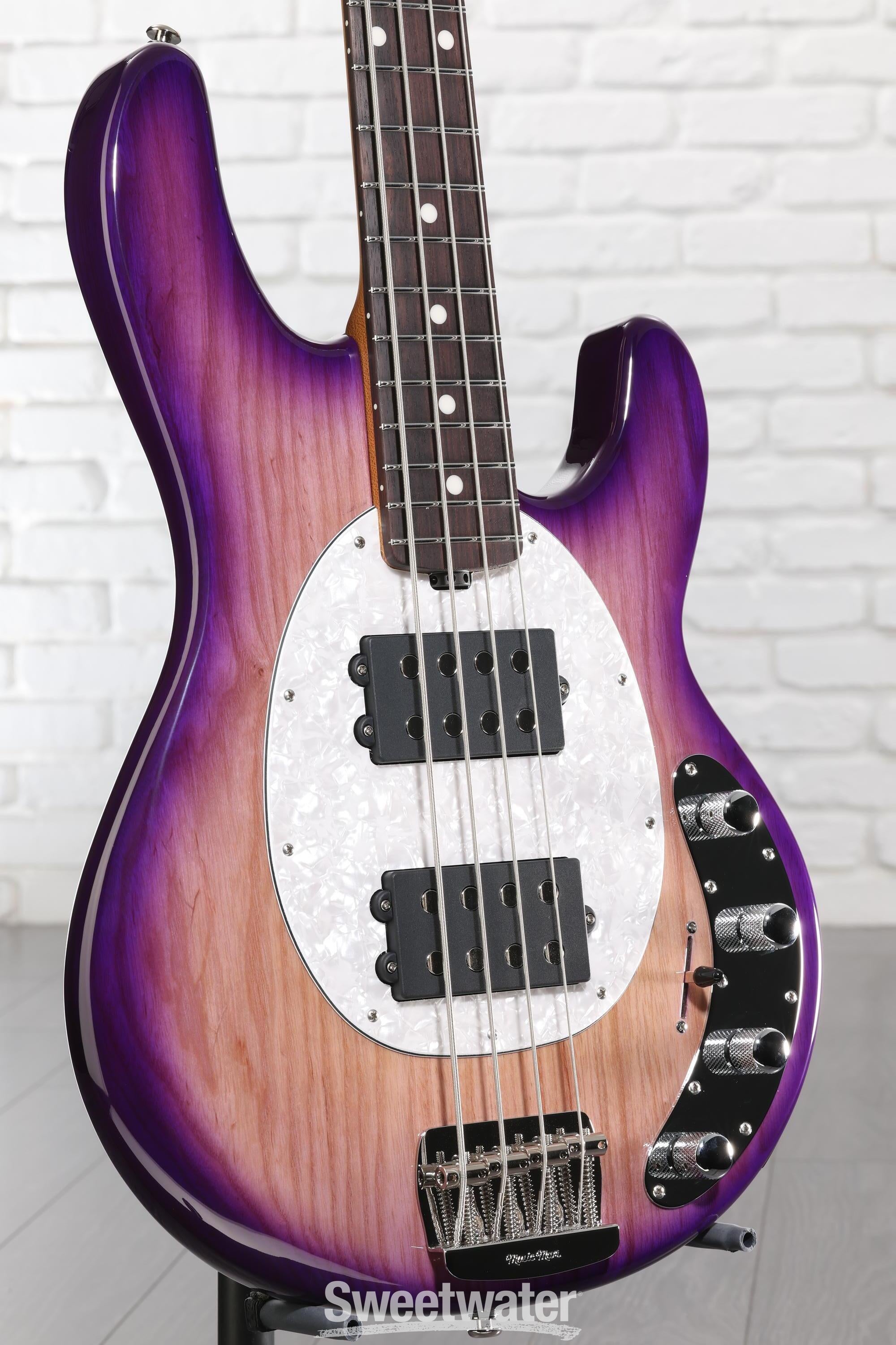 Photo of Ernie Ball Music Man StingRay Special 4 HH Bass Guitar - Purple Sunset, Rosewood Fingerboard