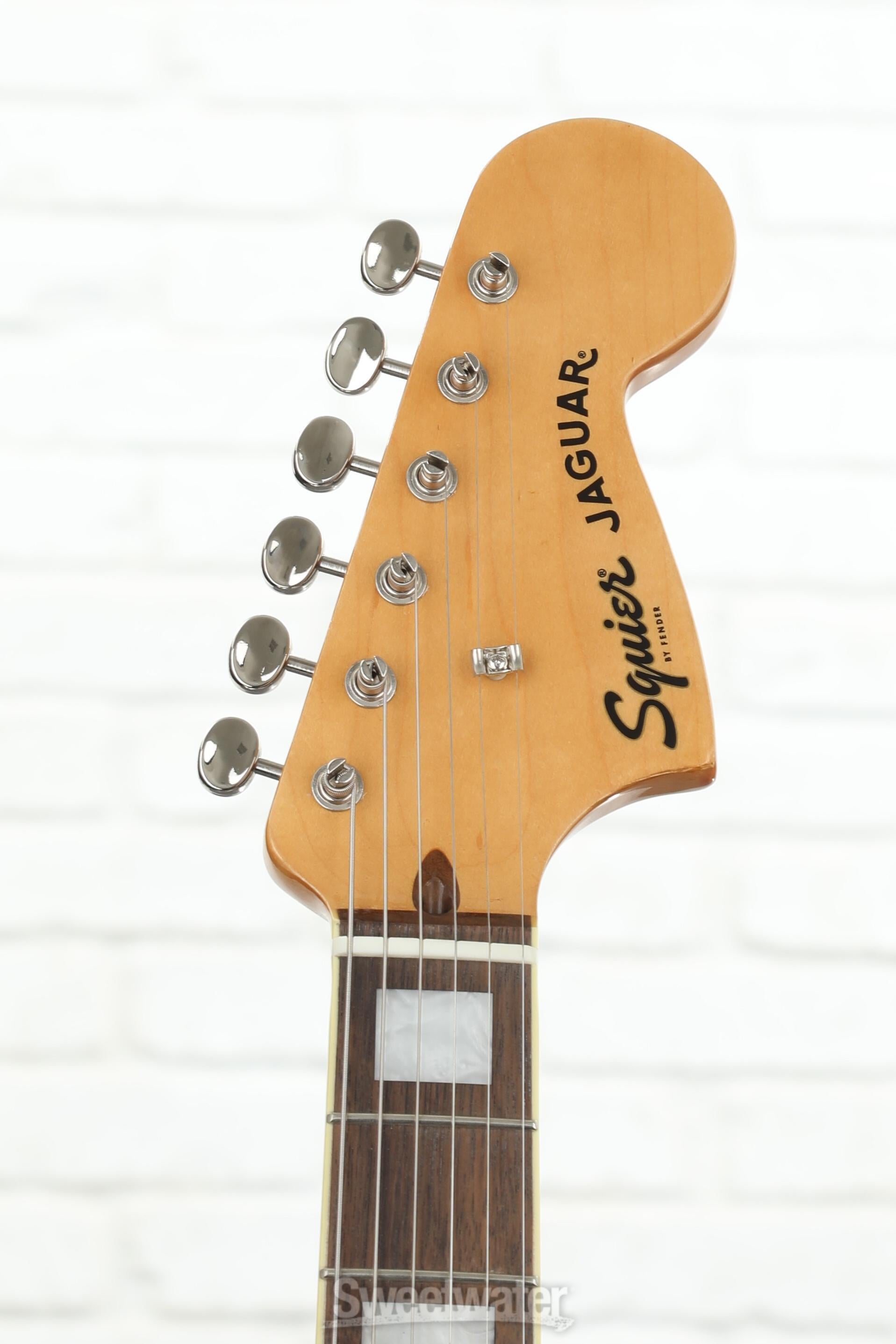 Squier Classic Vibe '70s Jaguar - 3-Tone Sunburst | Sweetwater Squier Classic Vibe '70s Jaguar - 3-Tone Sunburst | Sweetwater